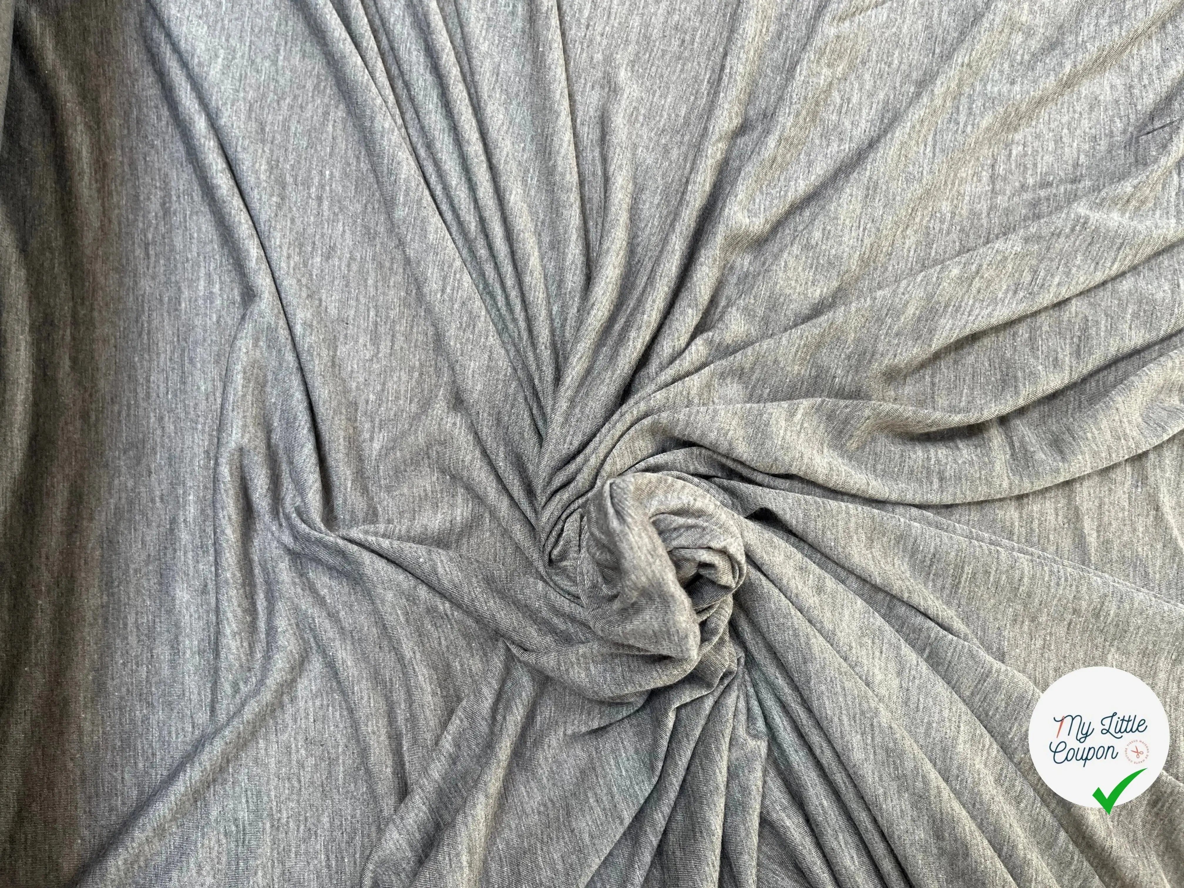 JERSEY DE COTON GRIS FONCÉ - My Little Coupon