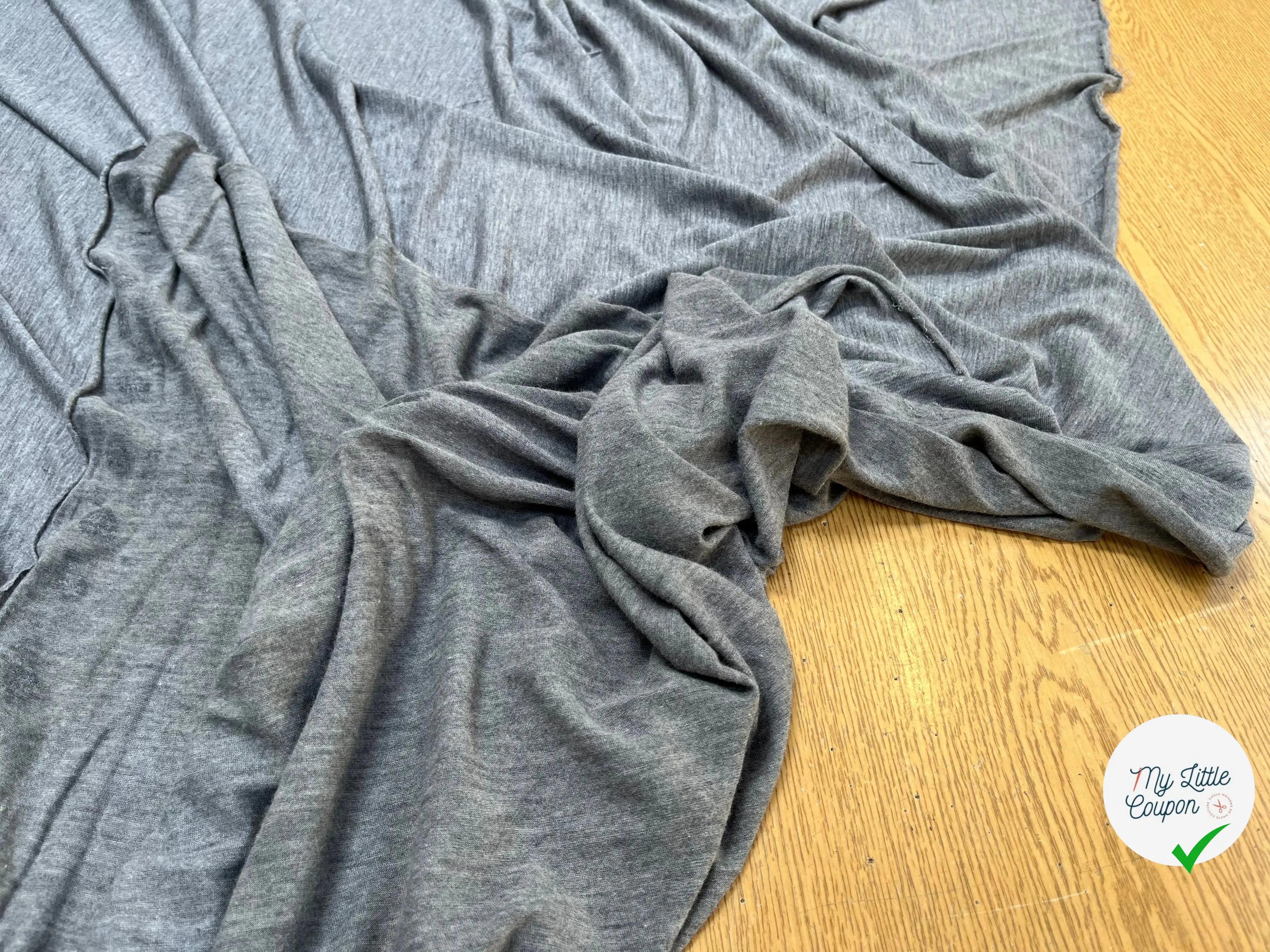 JERSEY DE COTON GRIS FONCÉ - My Little Coupon