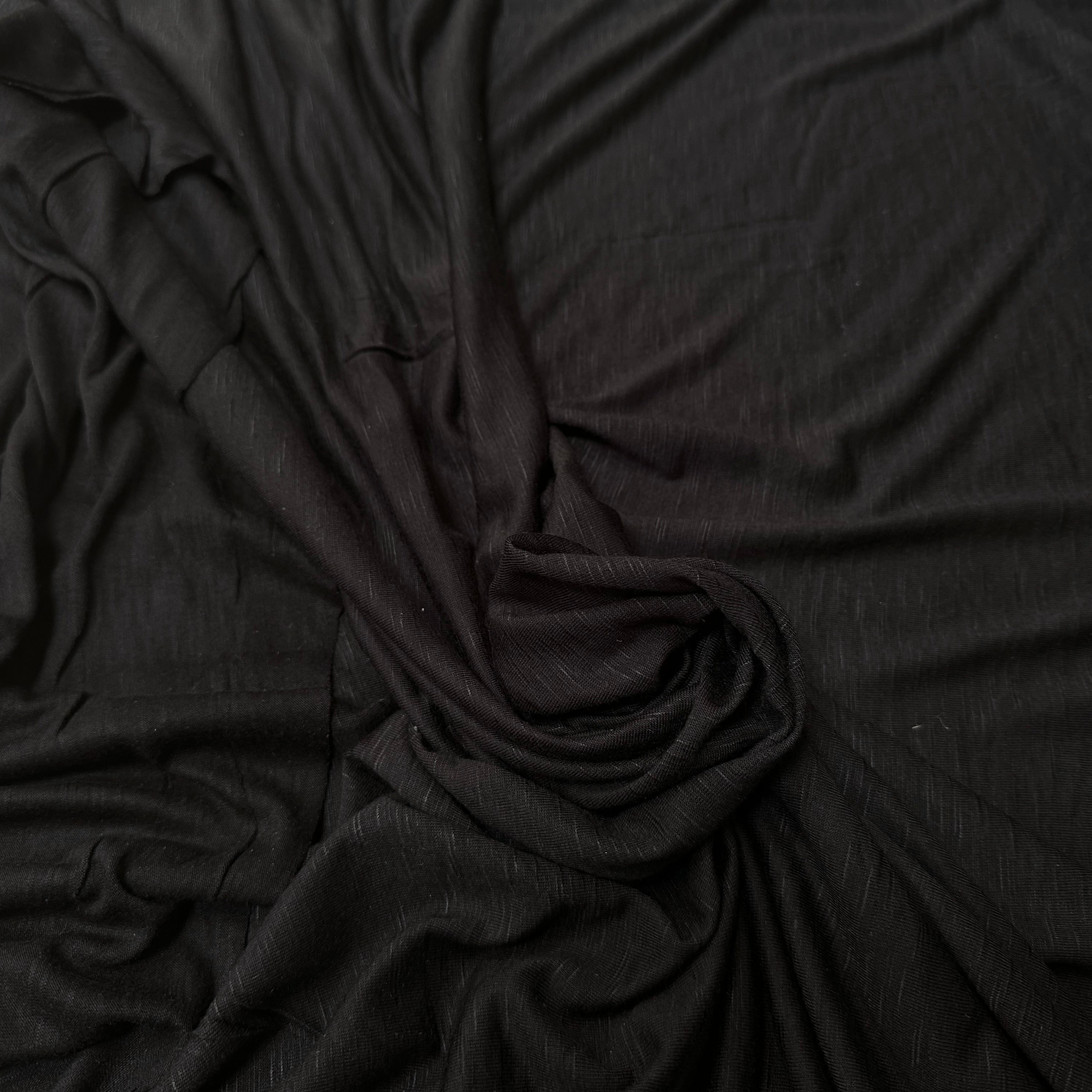 JERSEY DE COTON JASPÉ NOIR - My Little Coupon