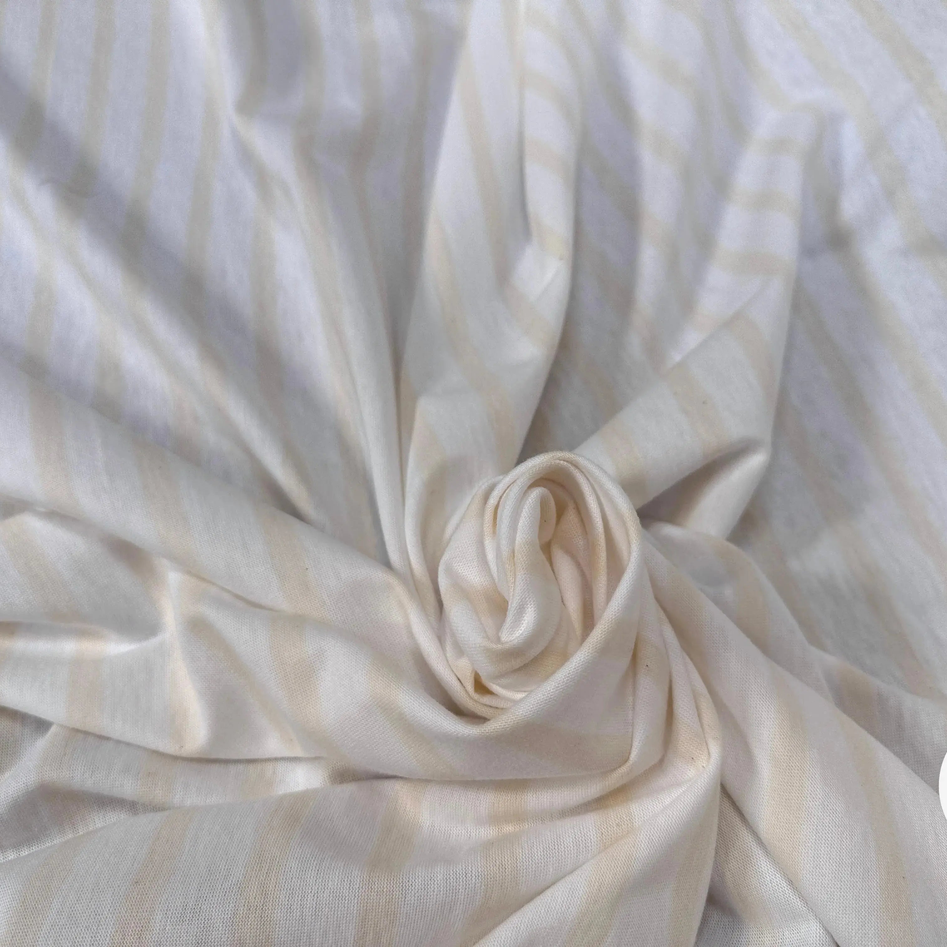 JERSEY DE COTON RAYURES CREME - My Little Coupon