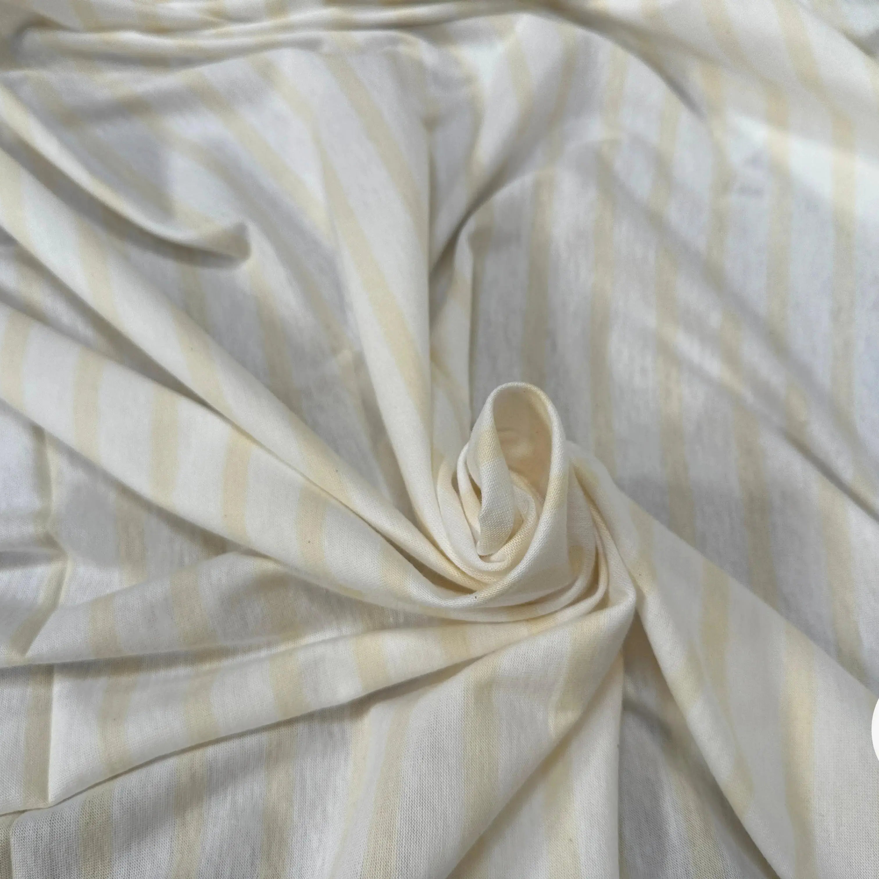 JERSEY DE COTON RAYURES CREME - My Little Coupon