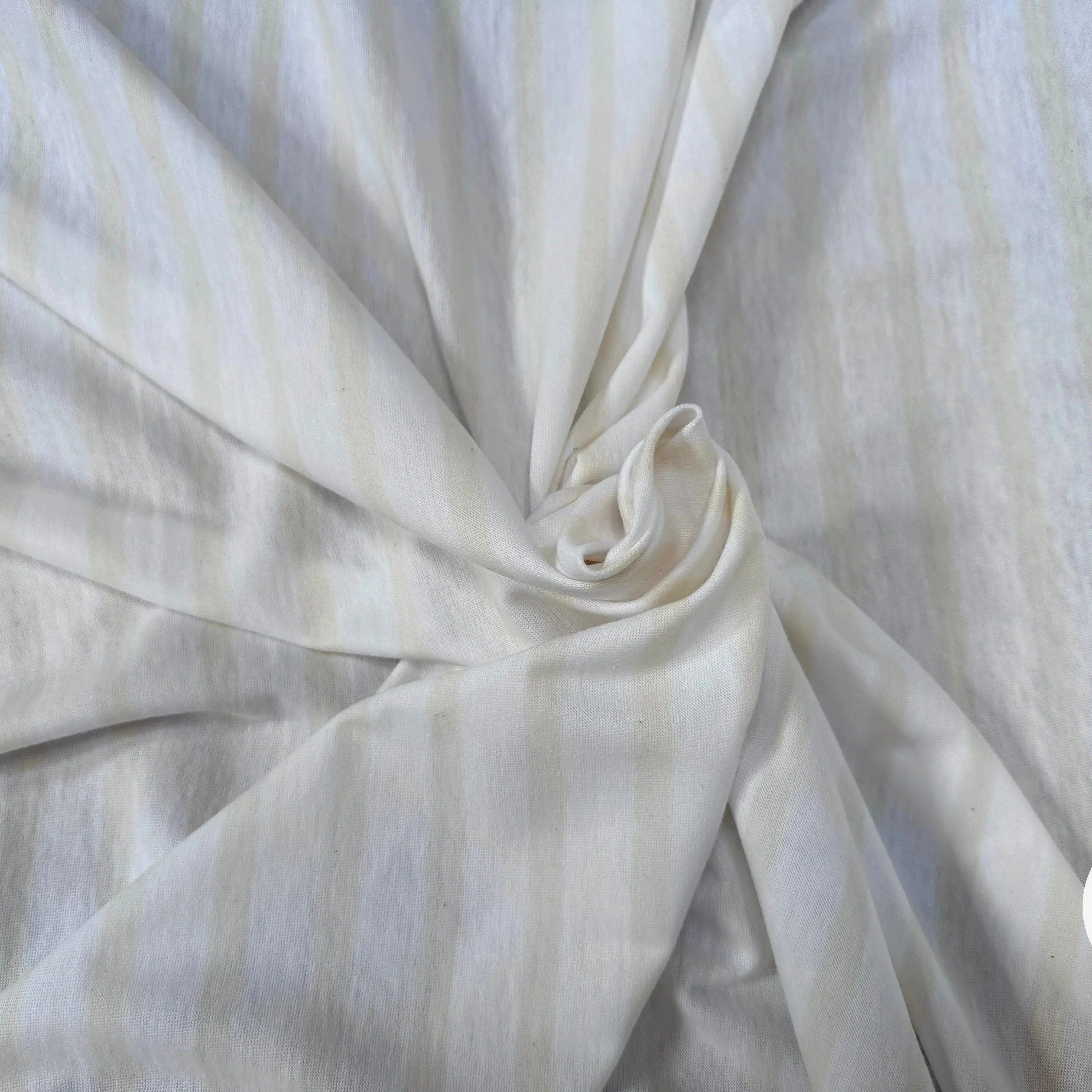 JERSEY DE COTON RAYURES CREME - My Little Coupon