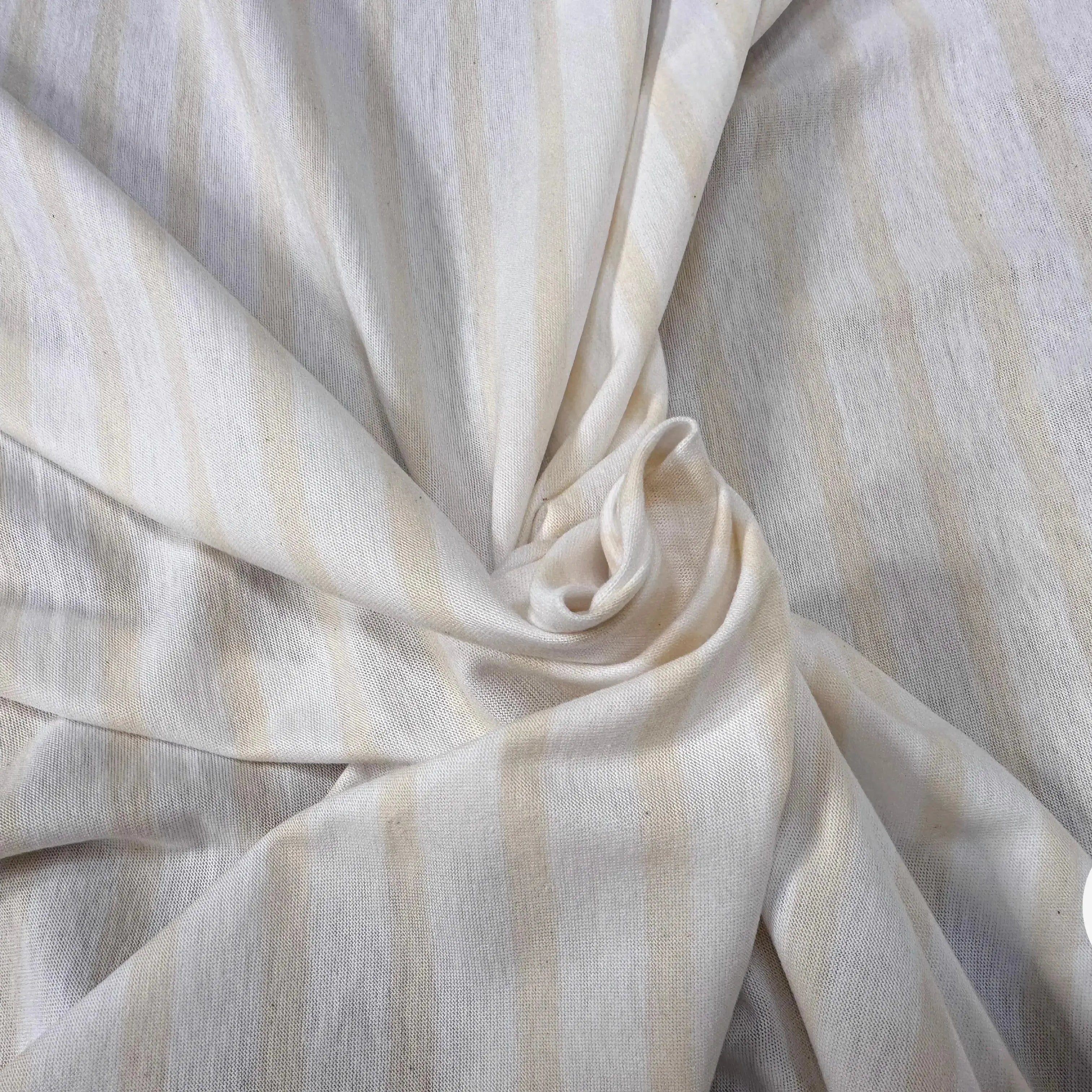 JERSEY DE COTON RAYURES CREME - My Little Coupon