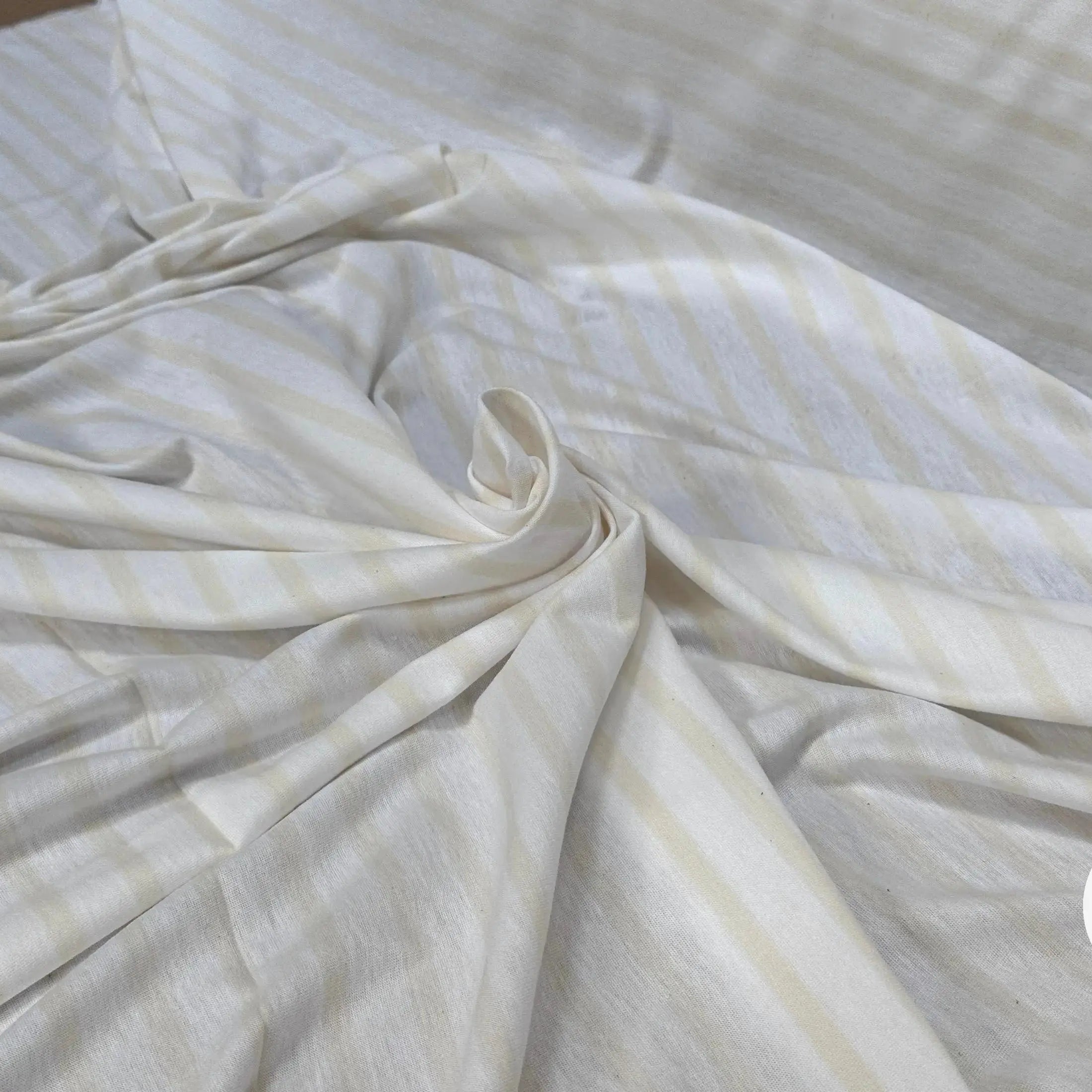 JERSEY DE COTON RAYURES CREME - My Little Coupon