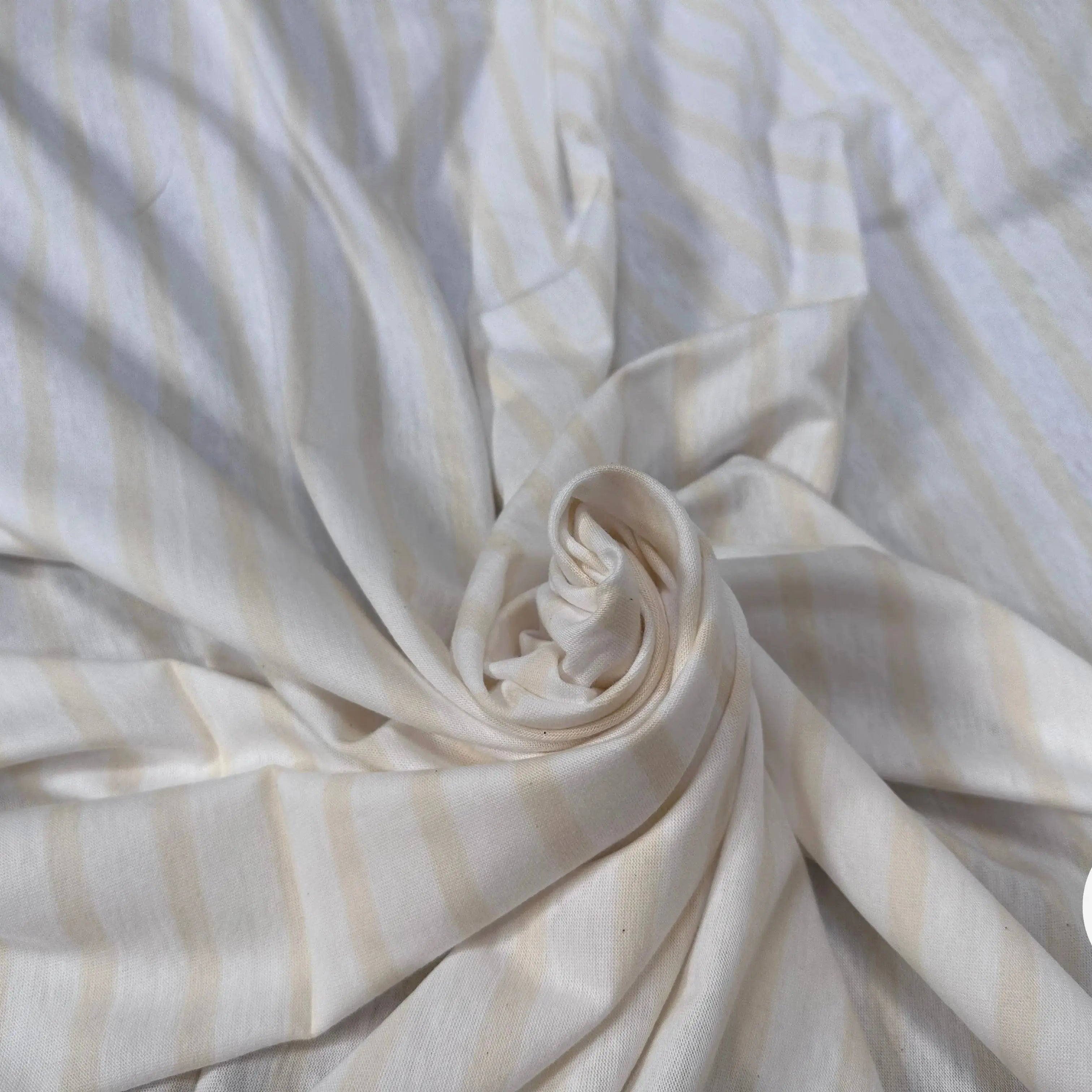 JERSEY DE COTON RAYURES CREME - My Little Coupon