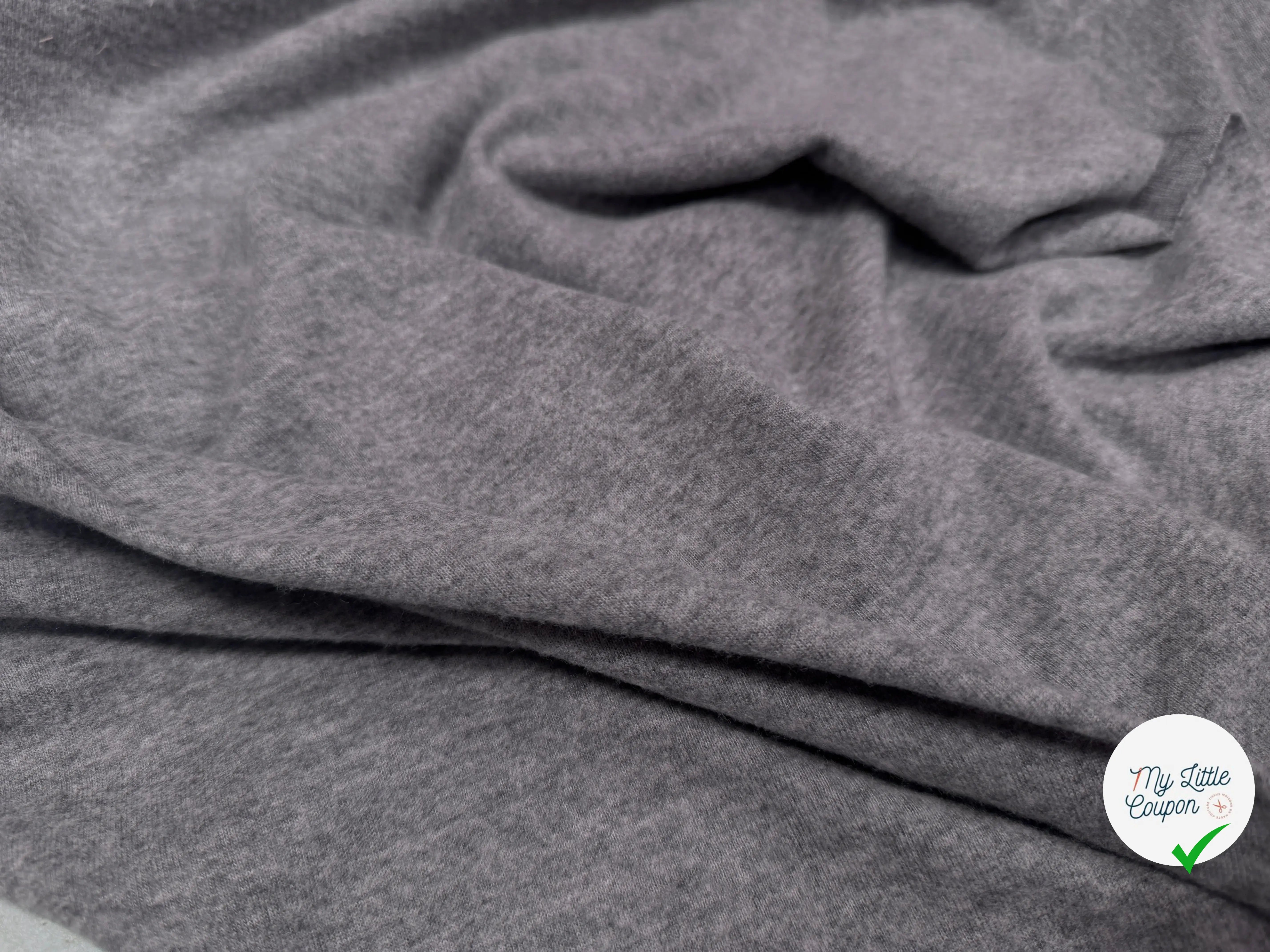 JERSEY DUVETEUX GRIS MOUCHETE - My Little Coupon