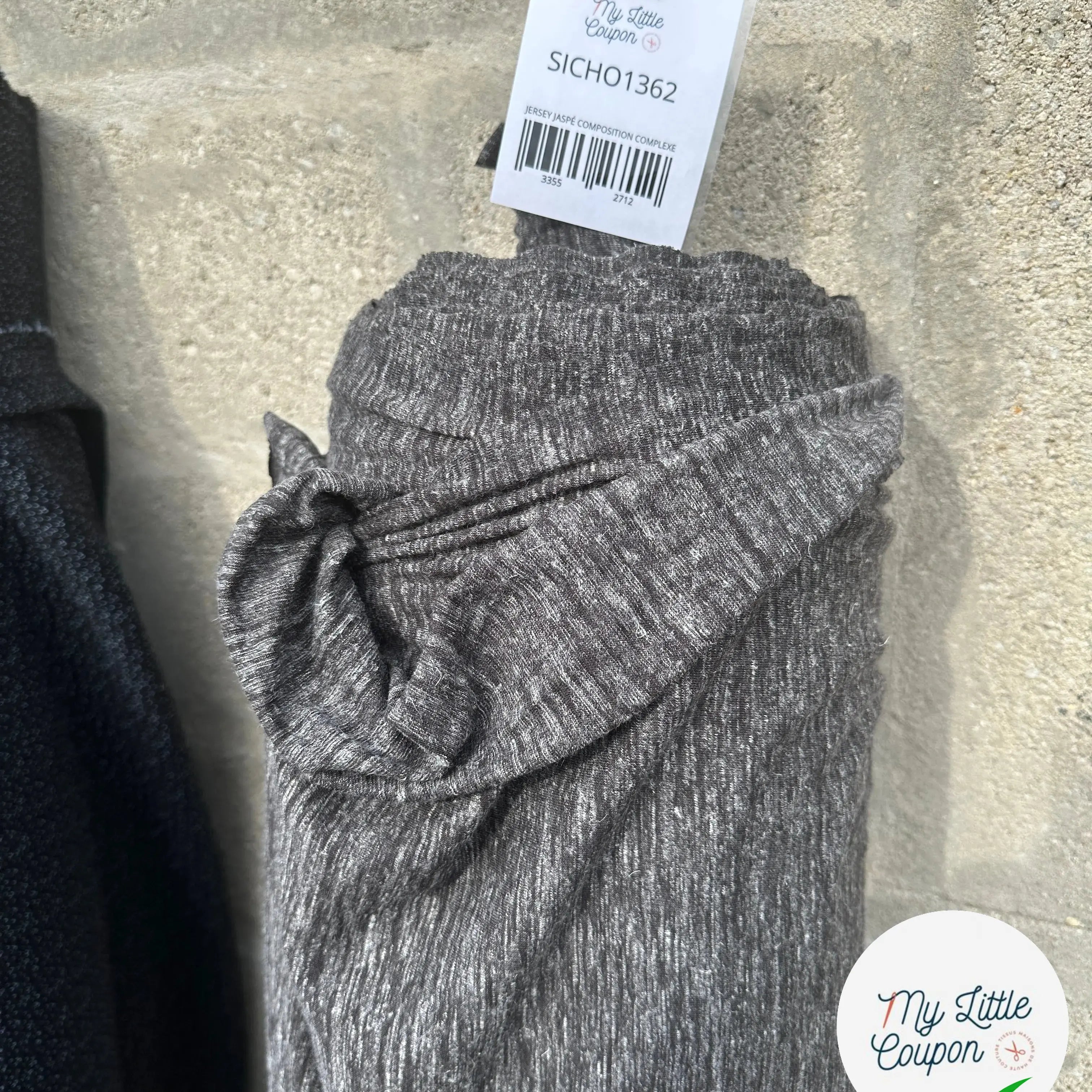 JERSEY JASPÉ GRIS - My Little Coupon