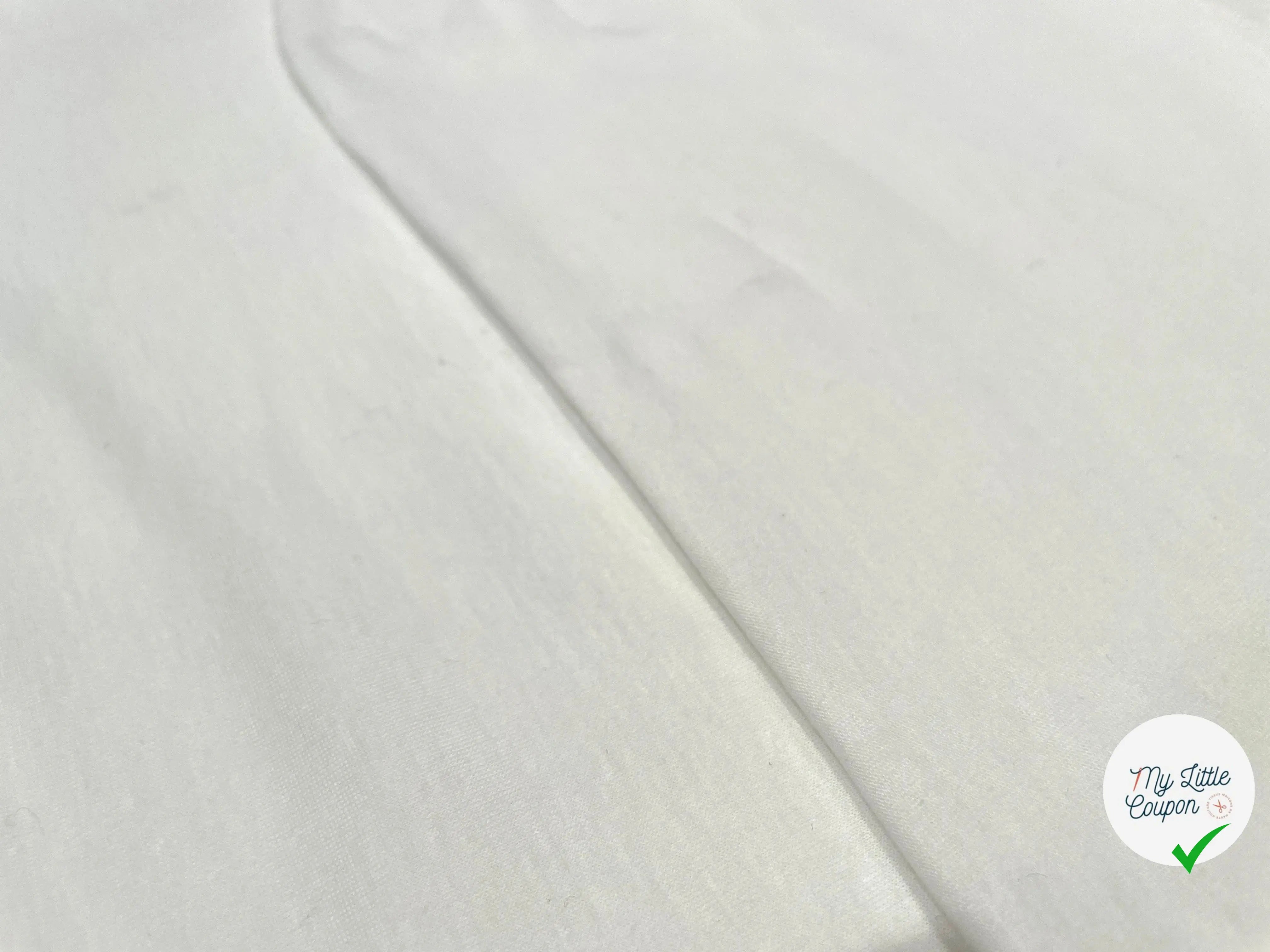 JERSEY T-SHIRT 100% COTON BLANC CASSÉ - My Little Coupon - tissu - coudre