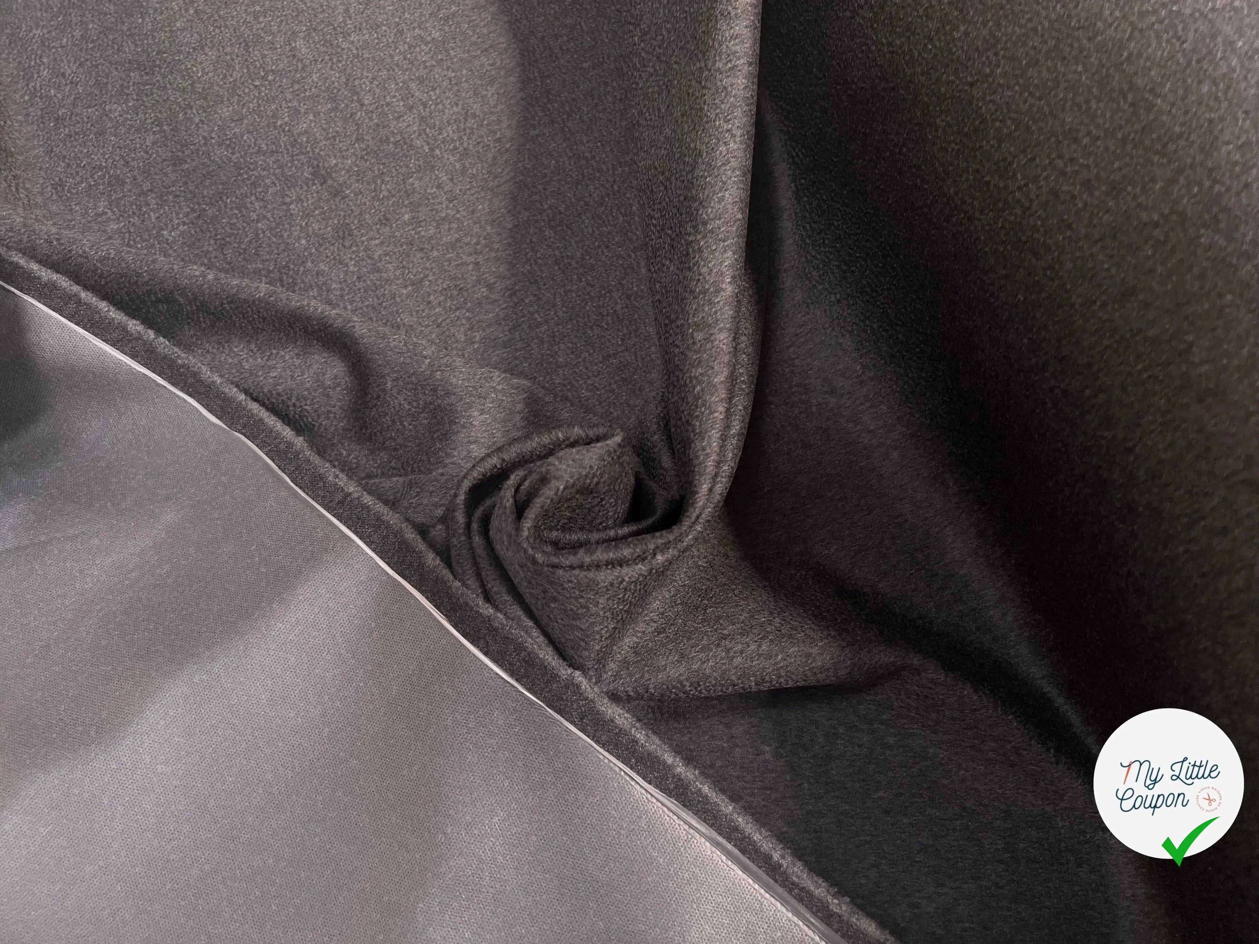 LAINAGE CACHEMIRE THERMOCOLLÉ GRIS ANTHRACITE - My Little Coupon