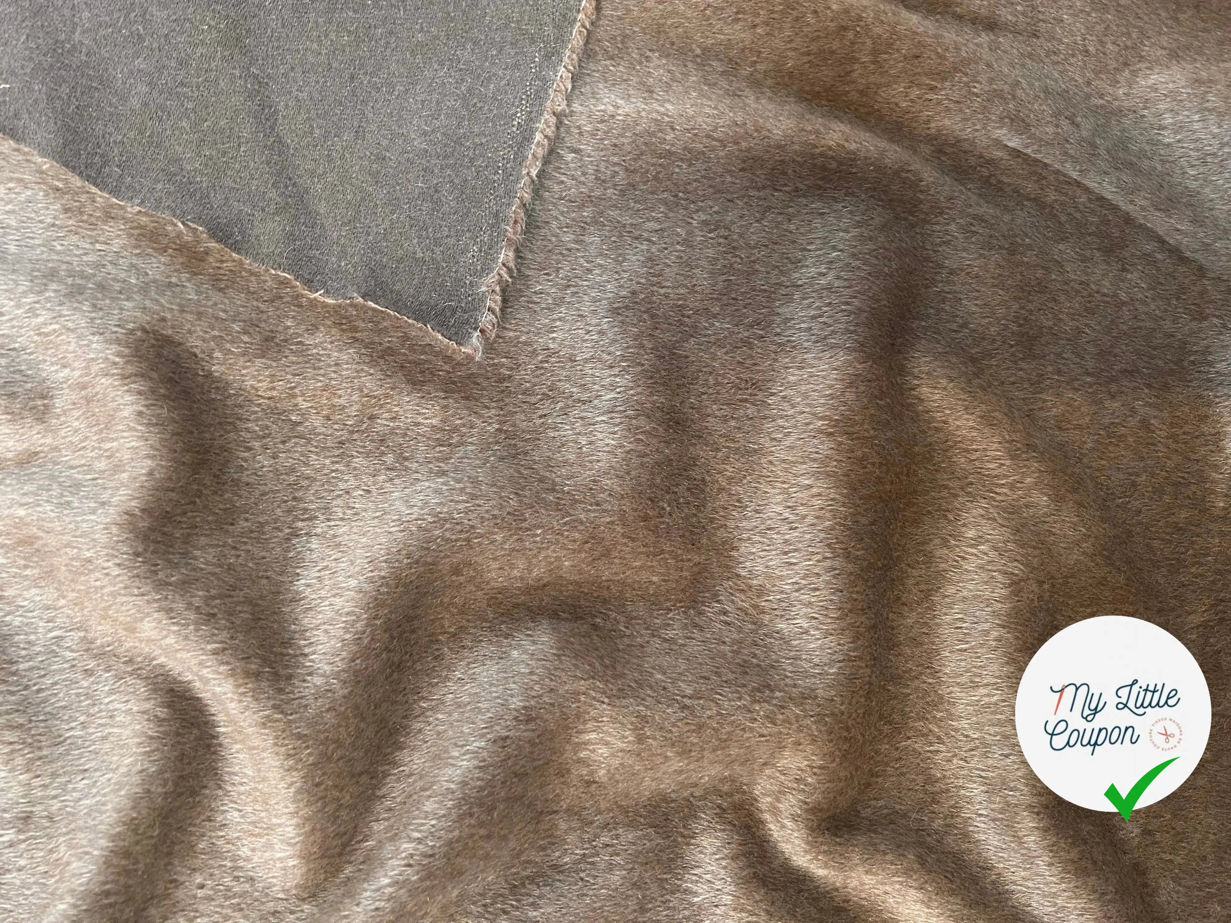 LAINAGE MOHAIR COFFEE CREAM POILS COURTS - My Little Coupon