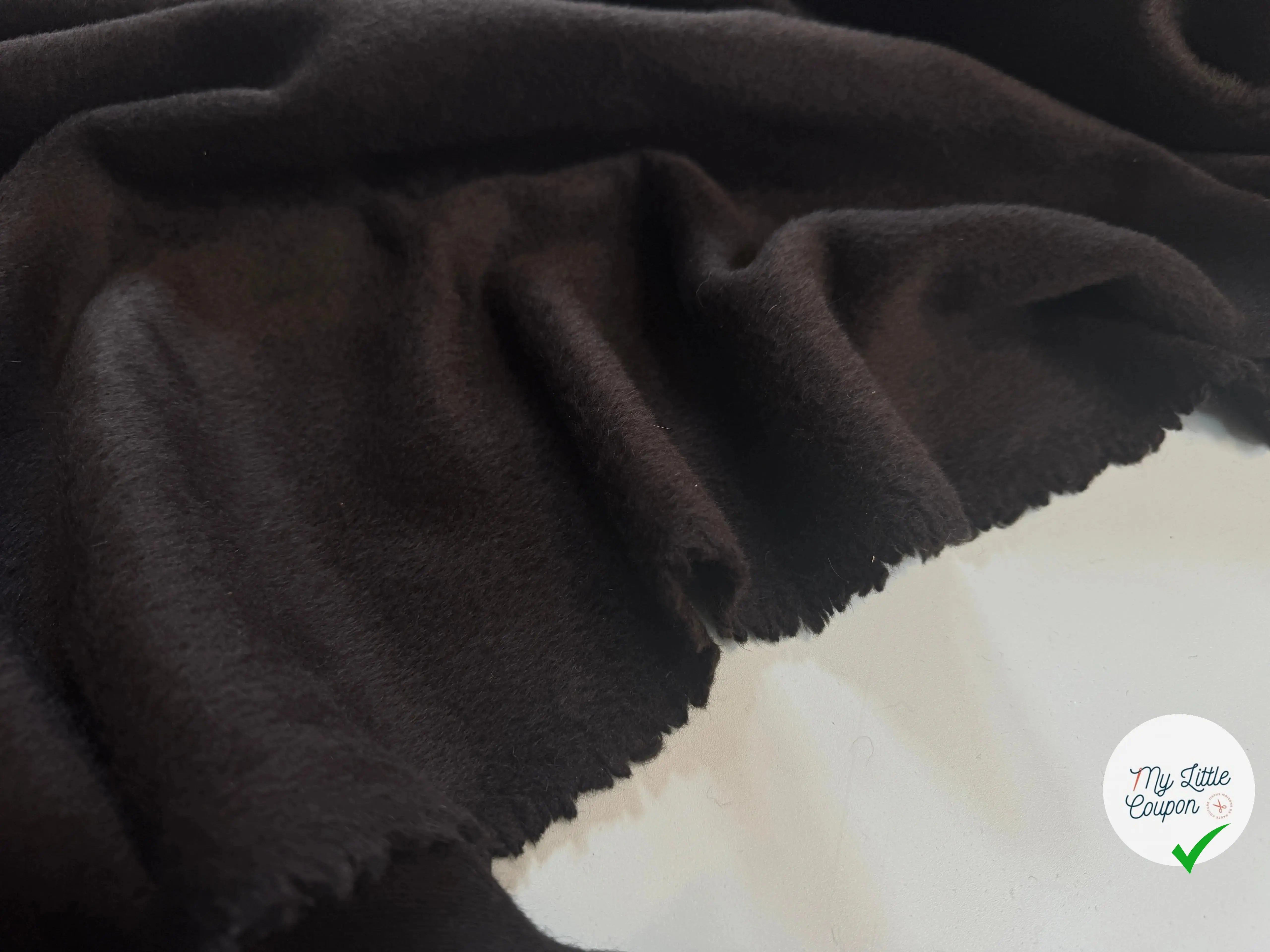 LAINAGE MOHAIR MARRON PROFOND / NOIR POILS COURTS - My Little Coupon
