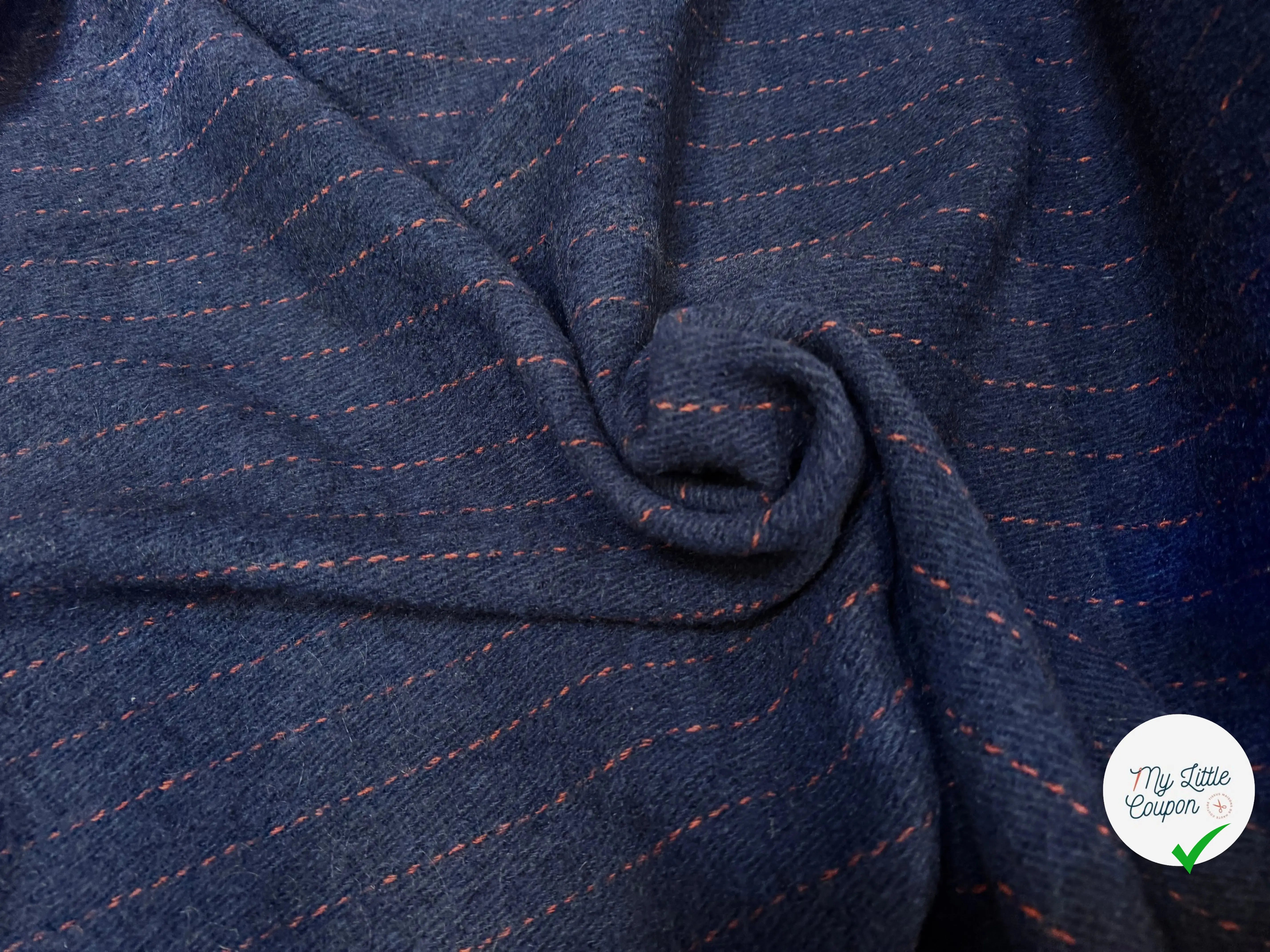 LAINAGE STRIÉ RAYURES ROUGE FOND BLEU - My Little Coupon