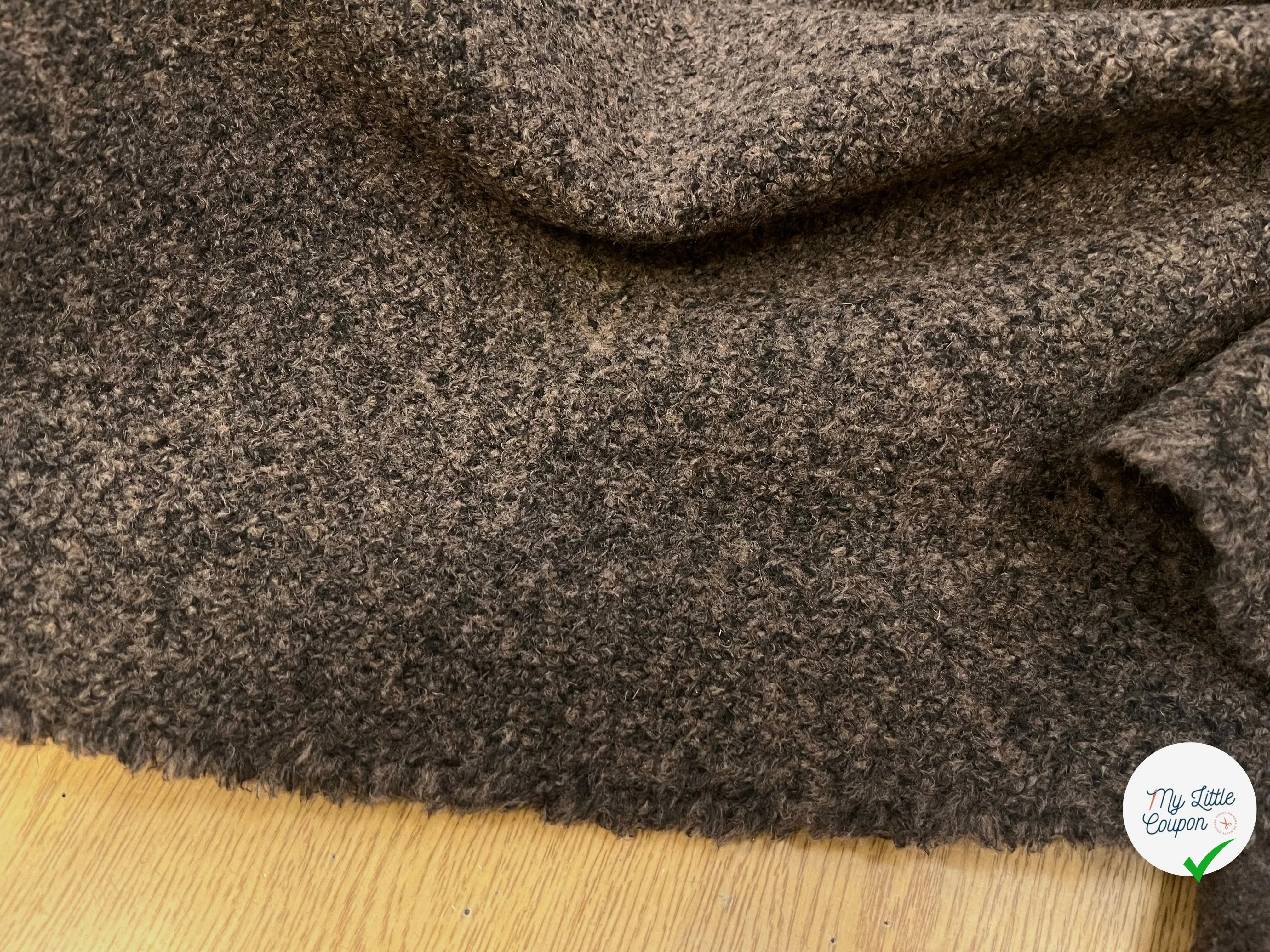 (Chute) LAINE BOUCLETTE MARRON CHINÉE STRETCH 160CM - My Little Coupon