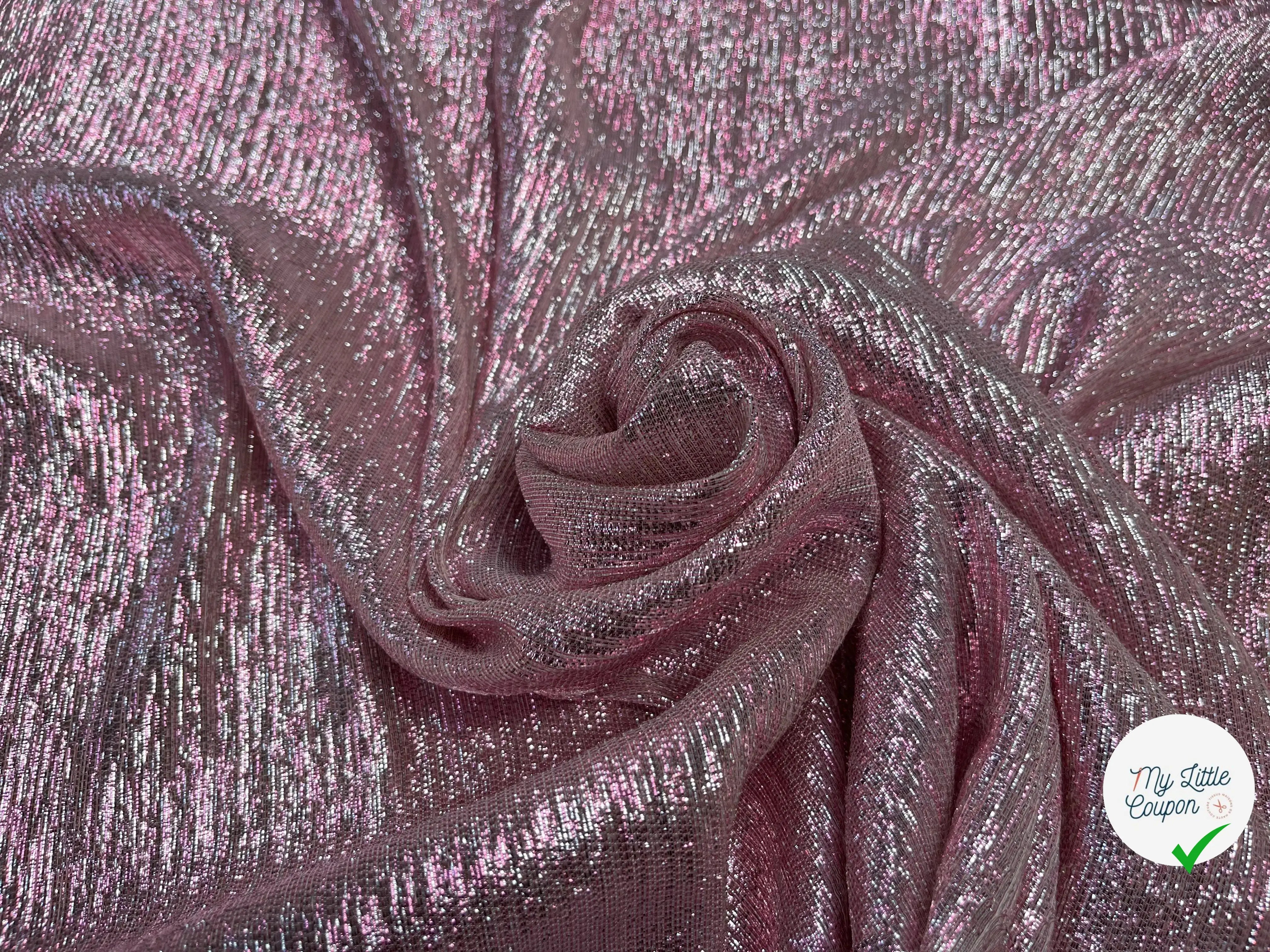 LAMÉ DE SOIE ROSE GRIS - My Little Coupon