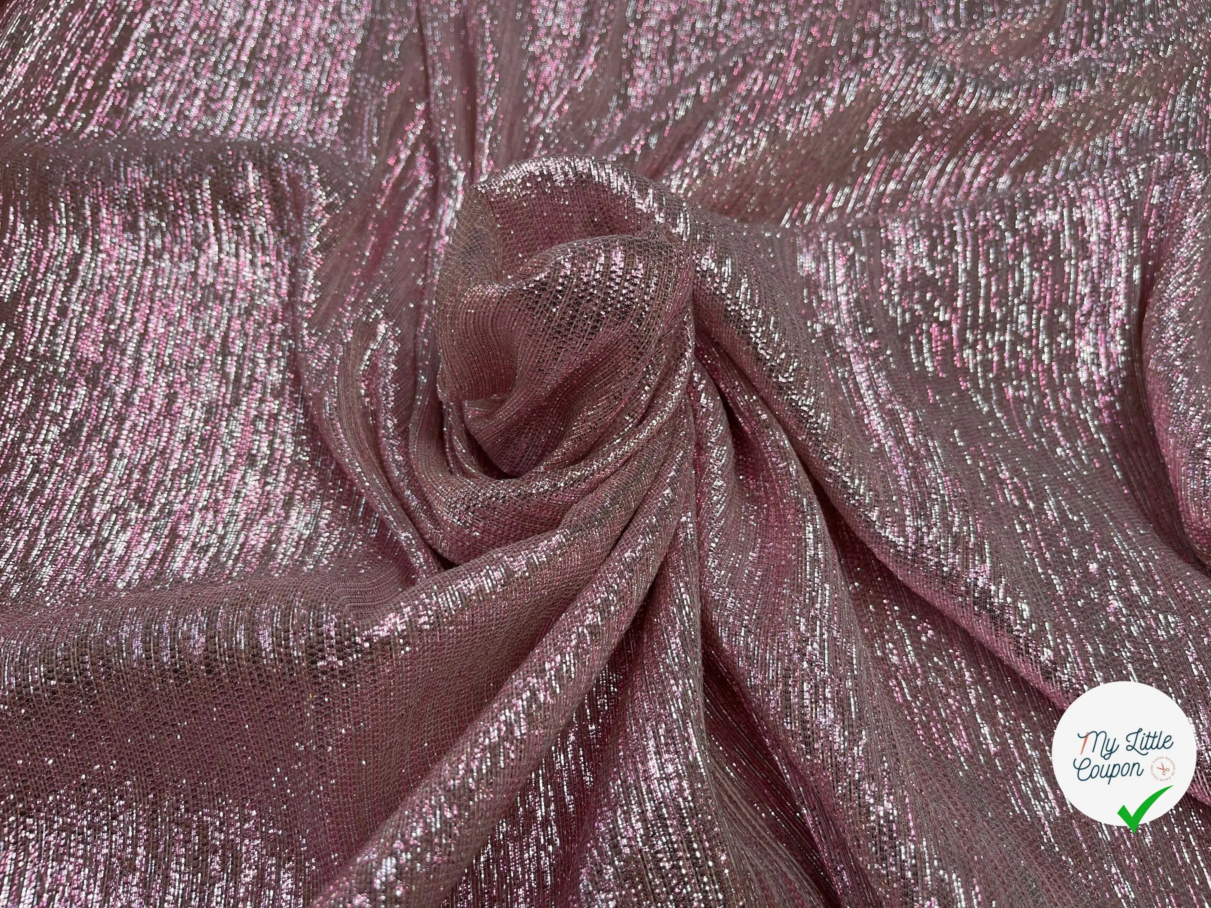 LAMÉ DE SOIE ROSE GRIS - My Little Coupon