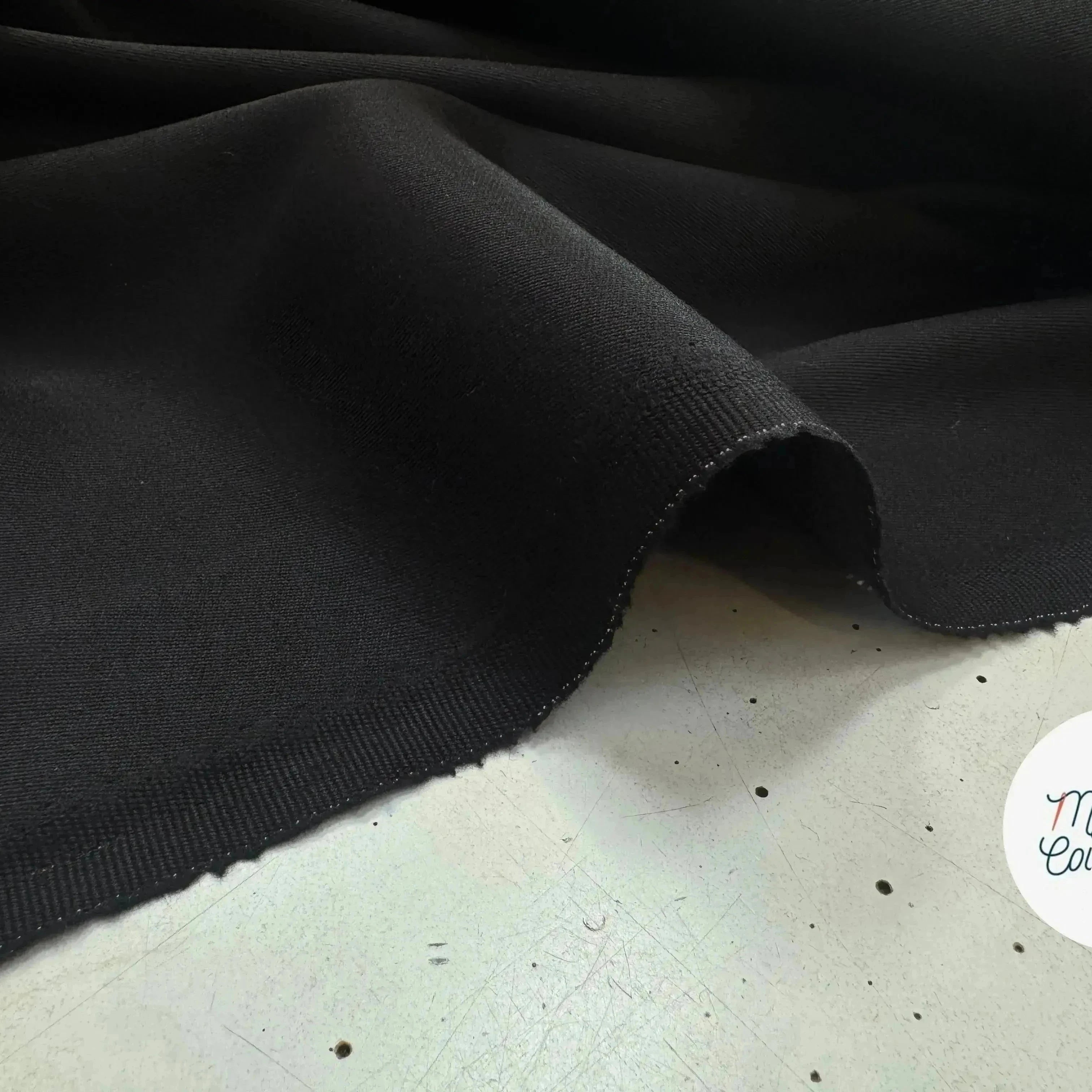 LIGHT WOOL GABARDINE, Black - My Little Coupon