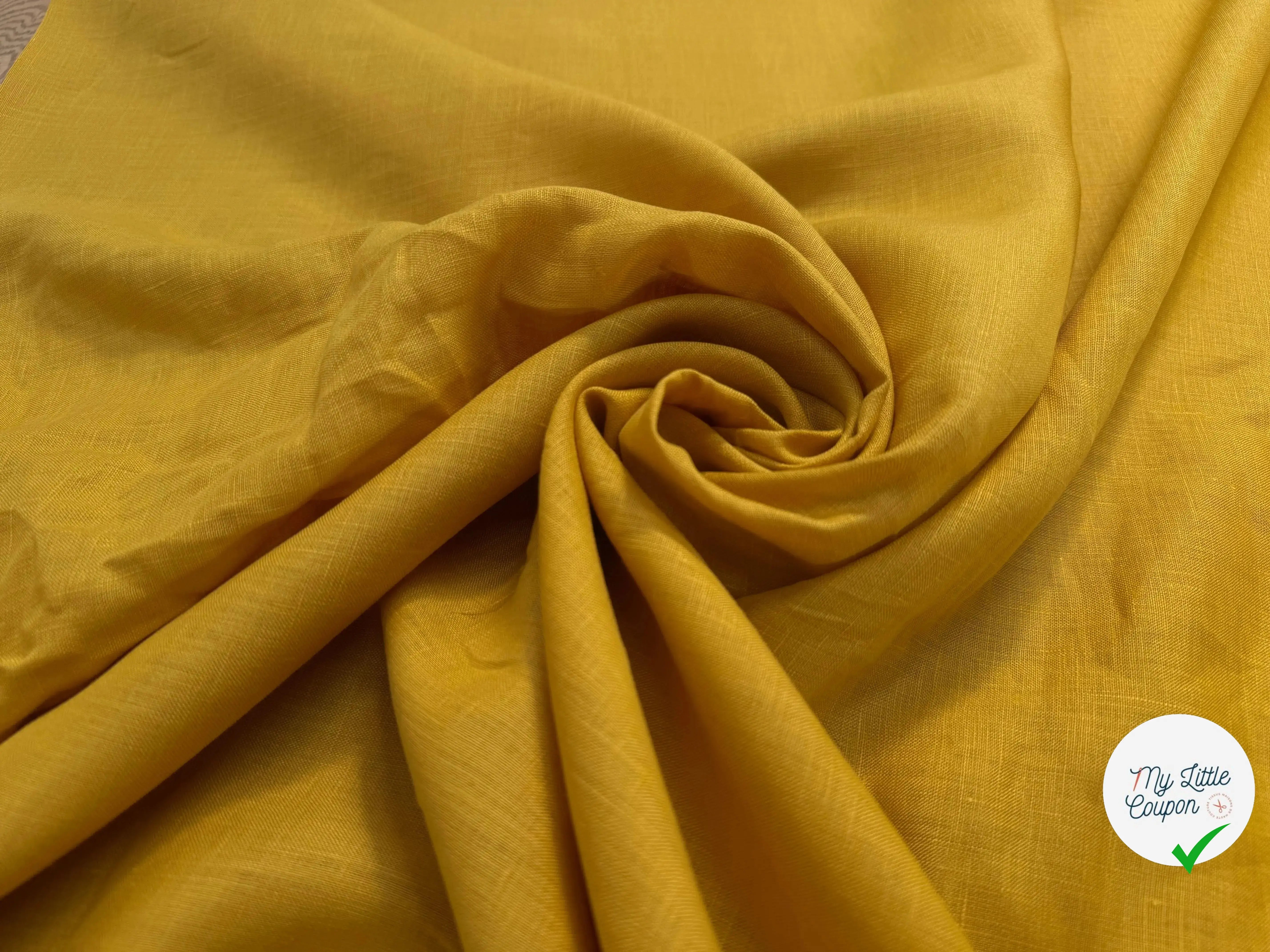 LIN JAUNE MOUTARDE UNI - My Little Coupon