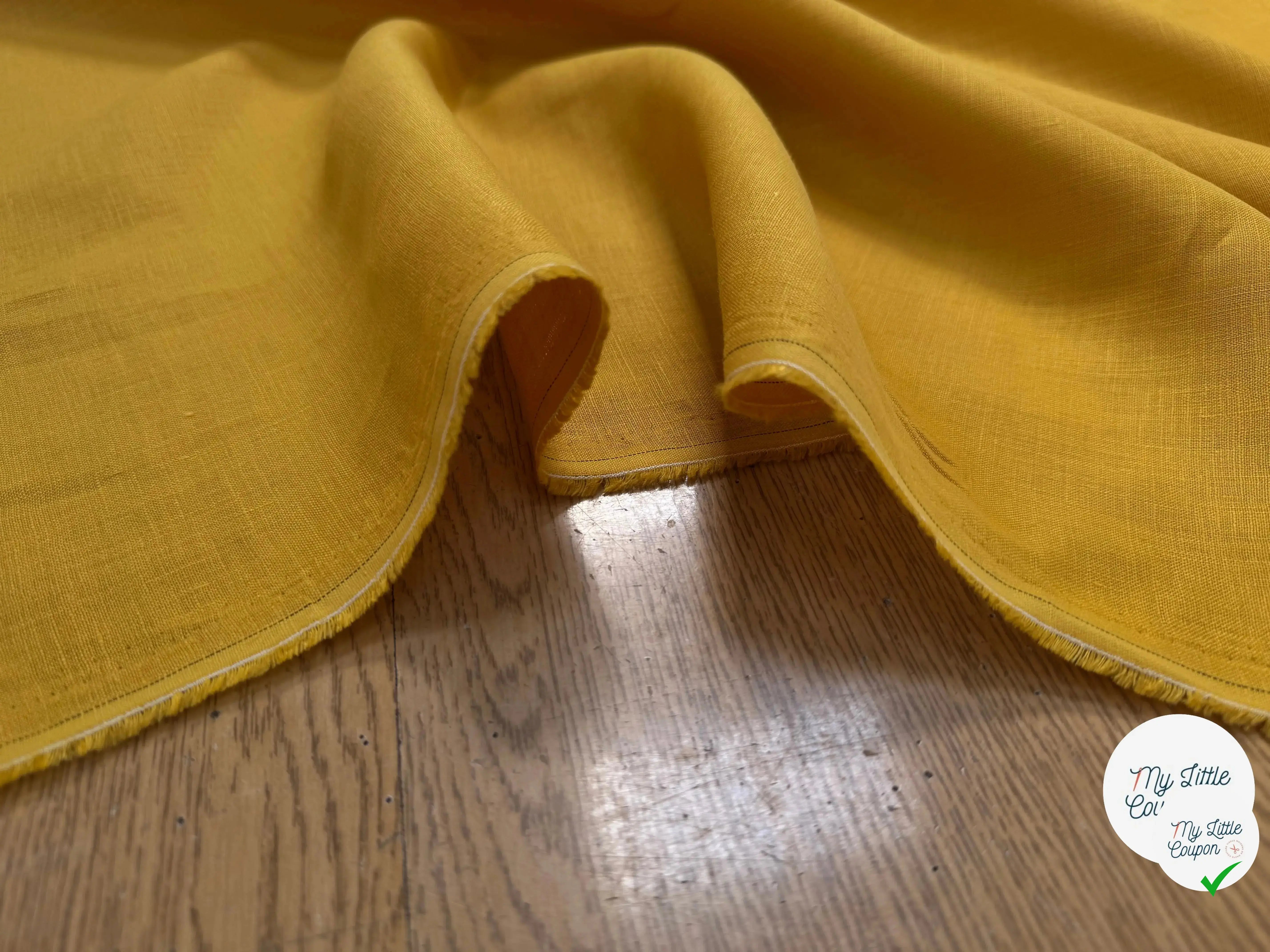 LIN JAUNE MOUTARDE UNI - My Little Coupon