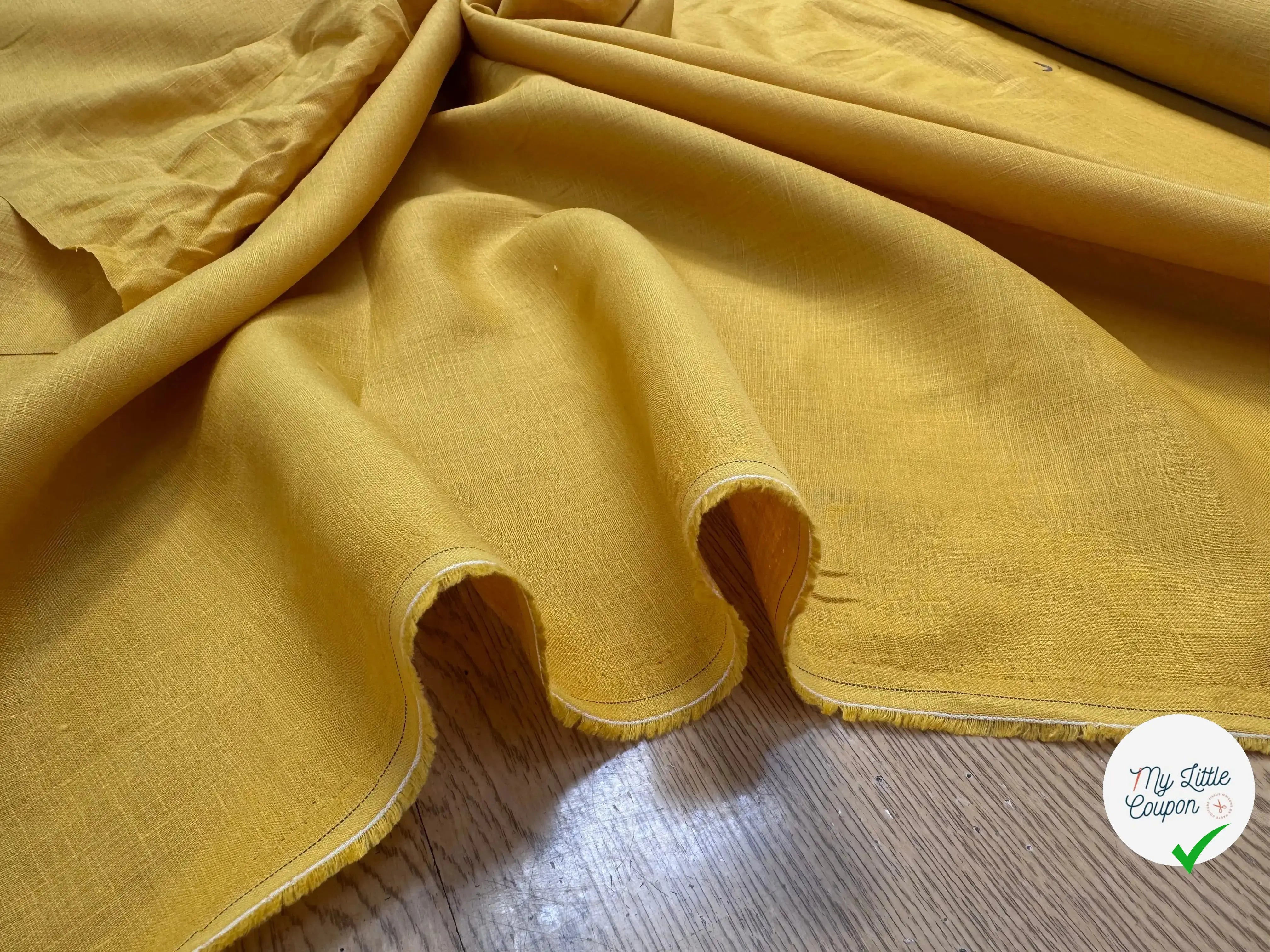 LIN JAUNE MOUTARDE UNI - My Little Coupon