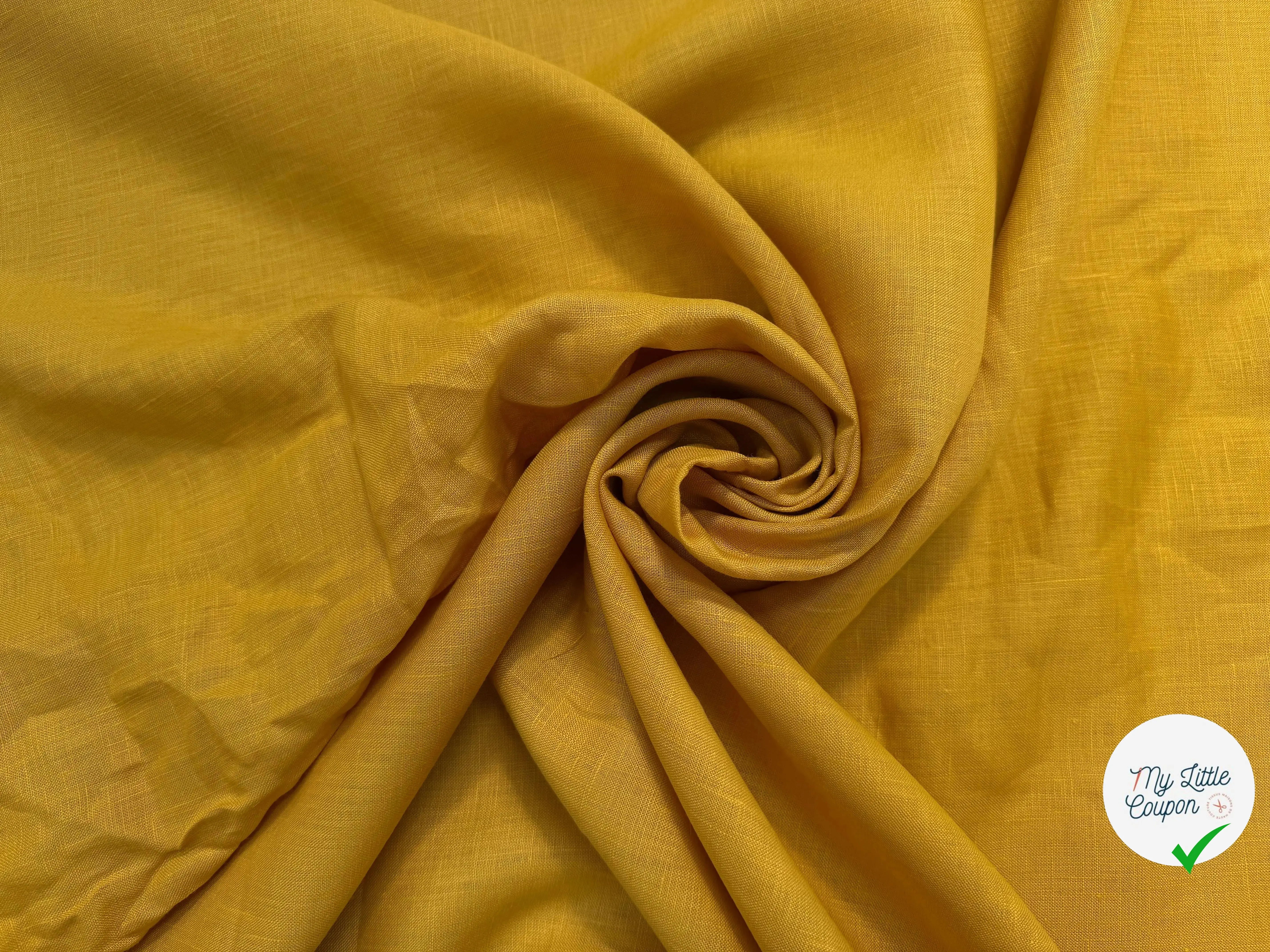 LIN JAUNE MOUTARDE UNI - My Little Coupon