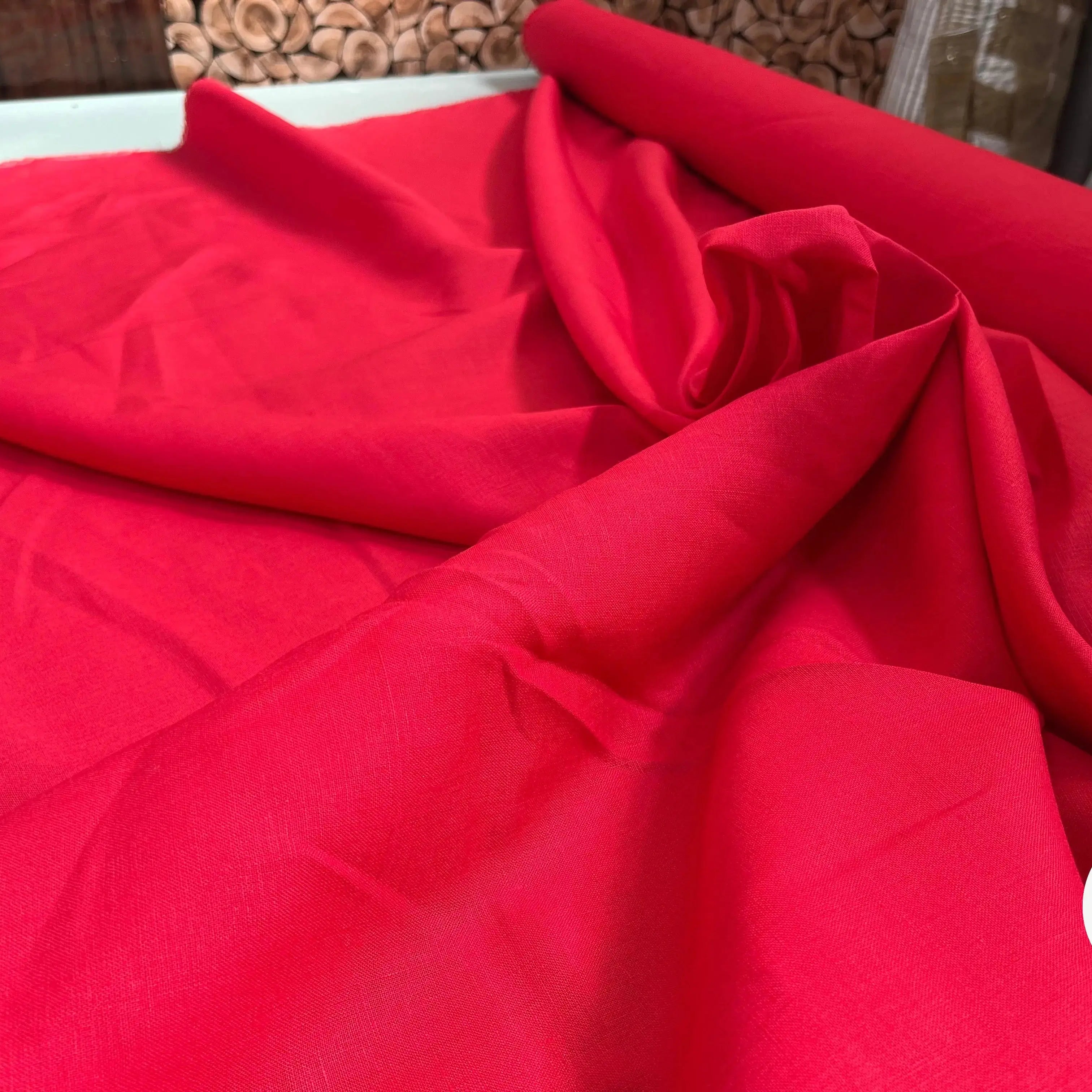 LIN UNI 100% LIN U332C ROUGE CHERRY - My Little Coupon