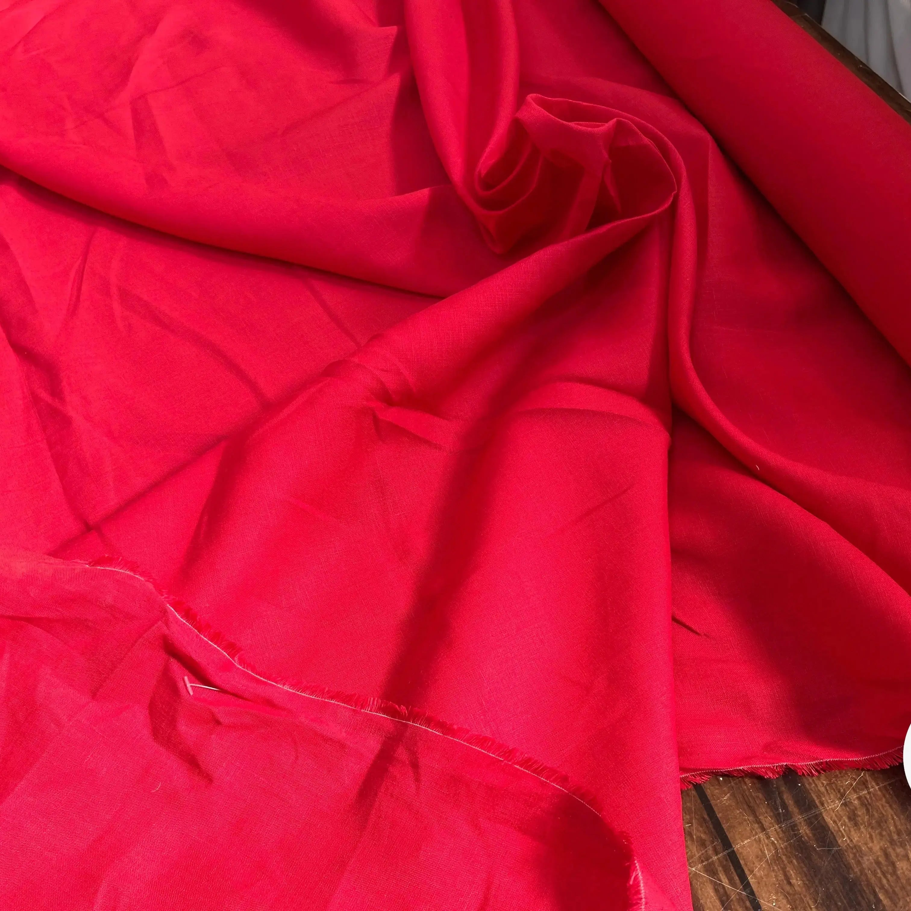 LIN UNI 100% LIN U332C ROUGE CHERRY - My Little Coupon