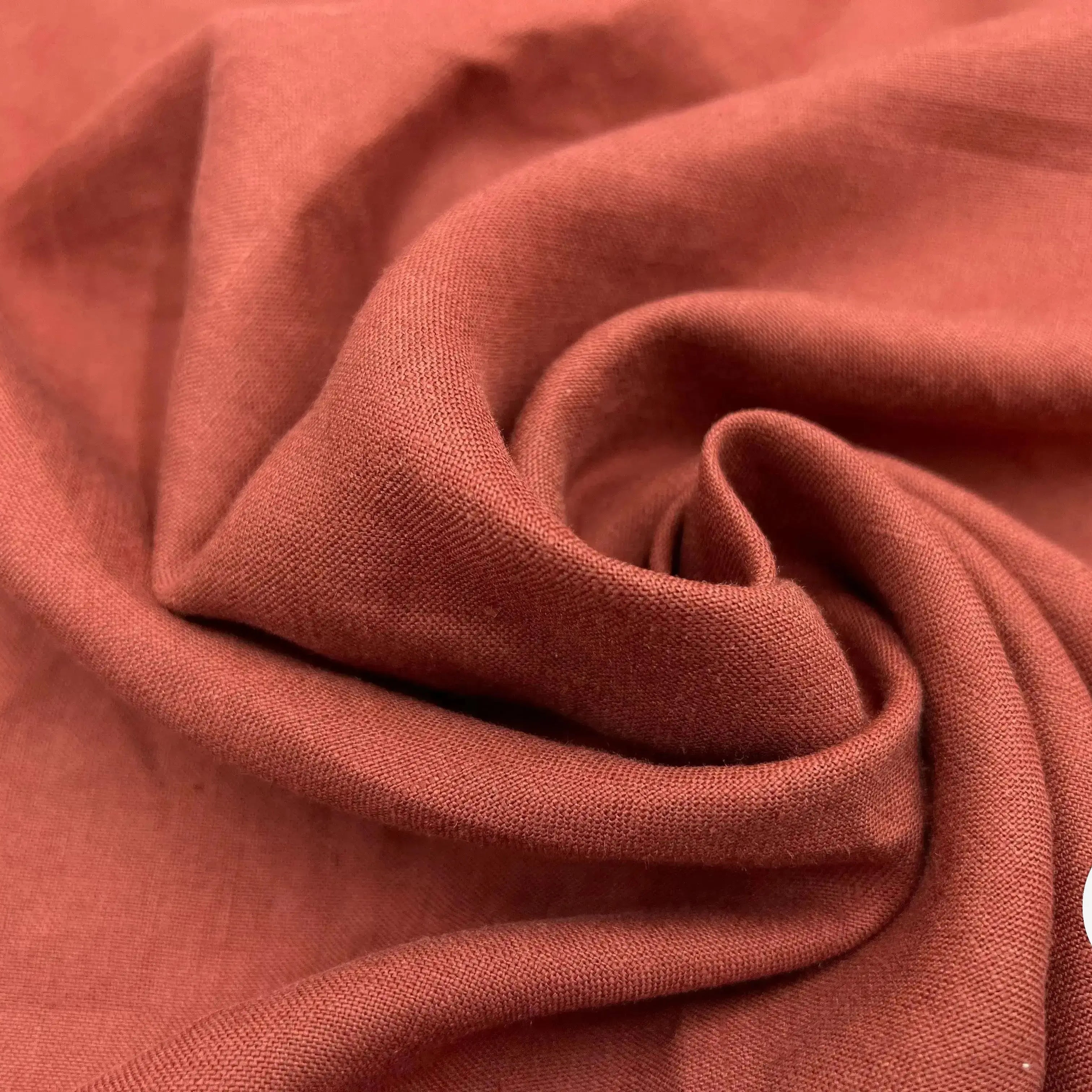 LIN UNI TERRE DE SIENNE - My Little Coupon - tissu - coudre