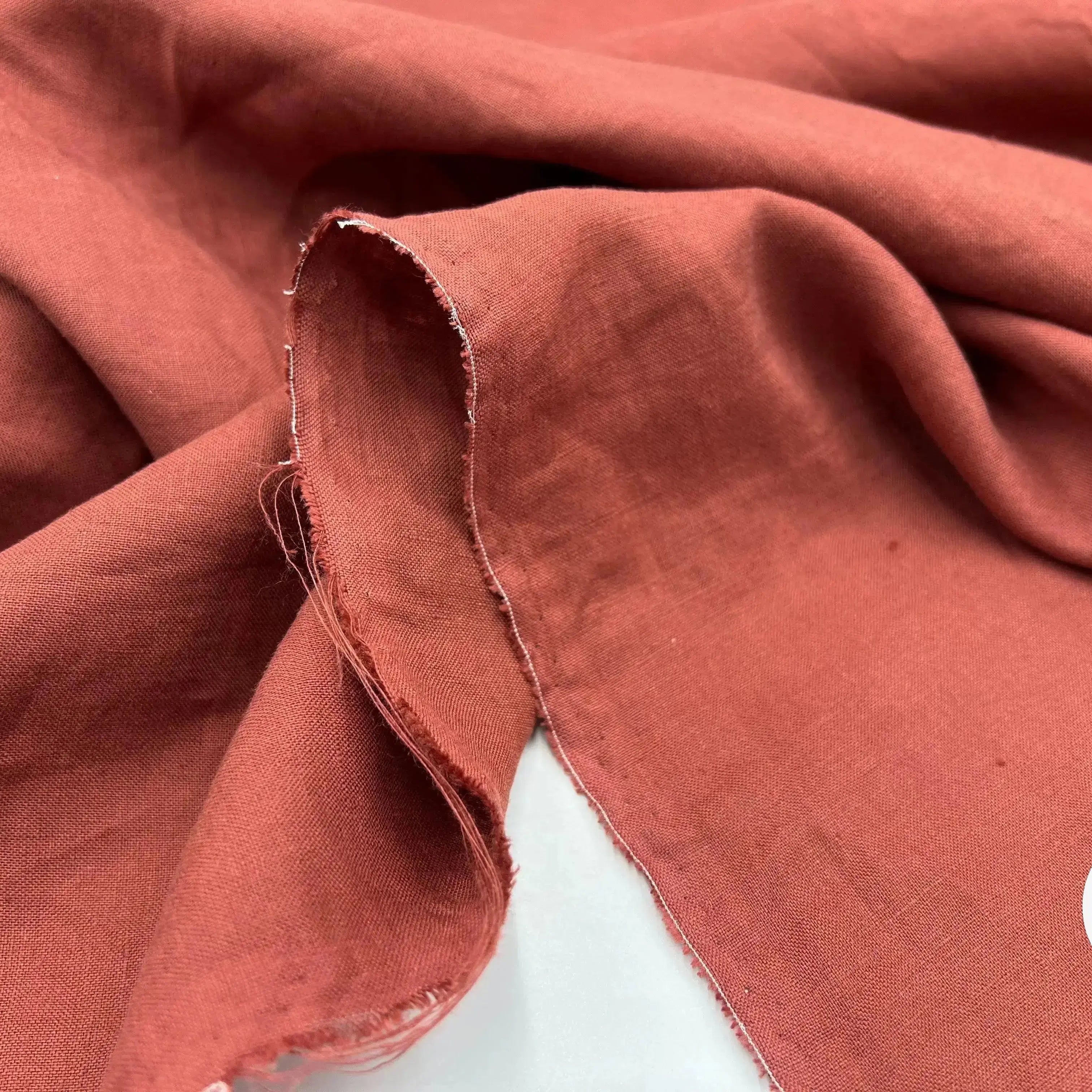 LIN UNI TERRE DE SIENNE - My Little Coupon - tissu - coudre