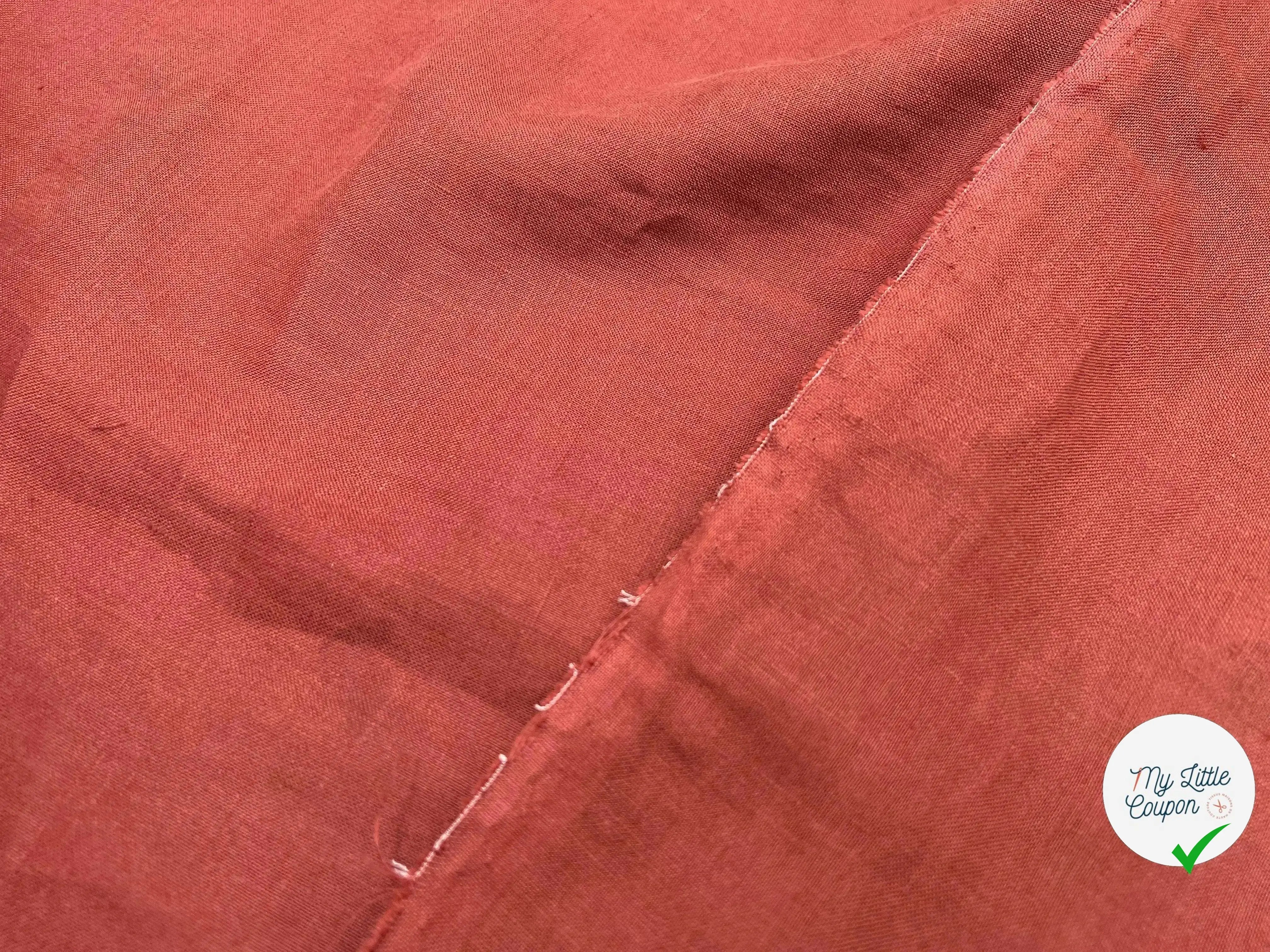 LIN UNI TERRE DE SIENNE - My Little Coupon - tissu - coudre
