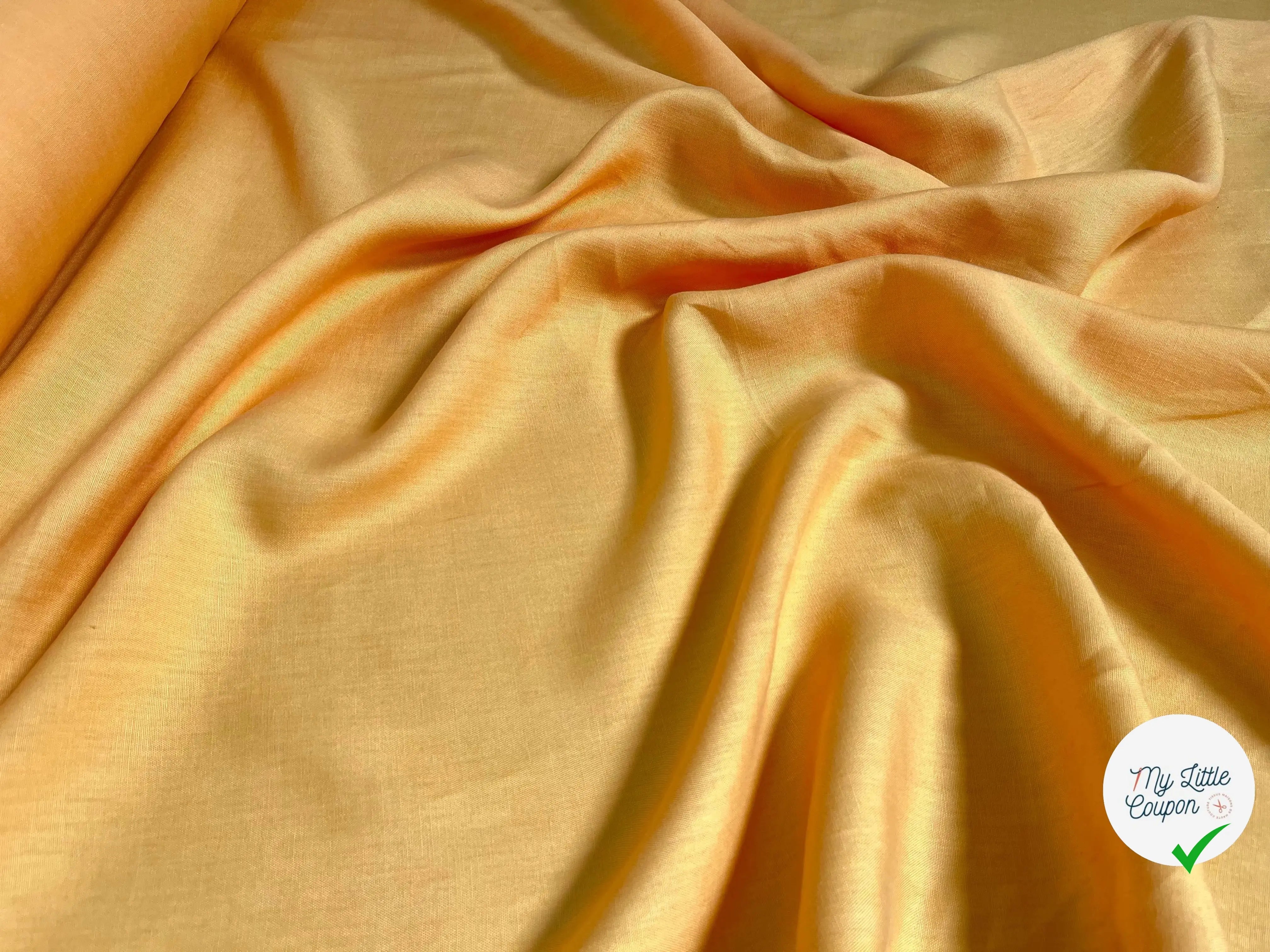 LIN VISCOSE UNIE JAUNE CHAUD - My Little Coupon