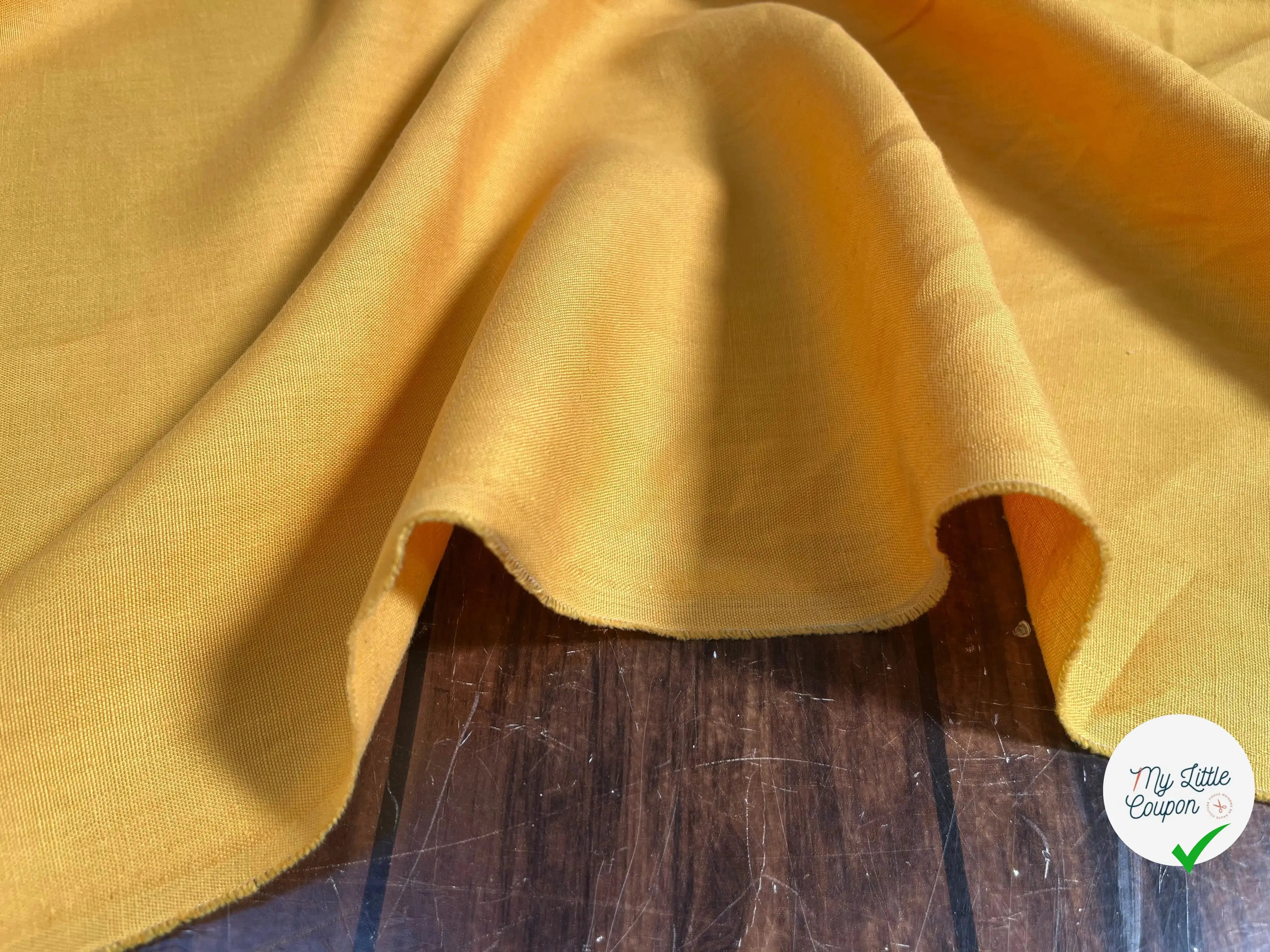 LIN VISCOSE UNIE JAUNE CHAUD - My Little Coupon