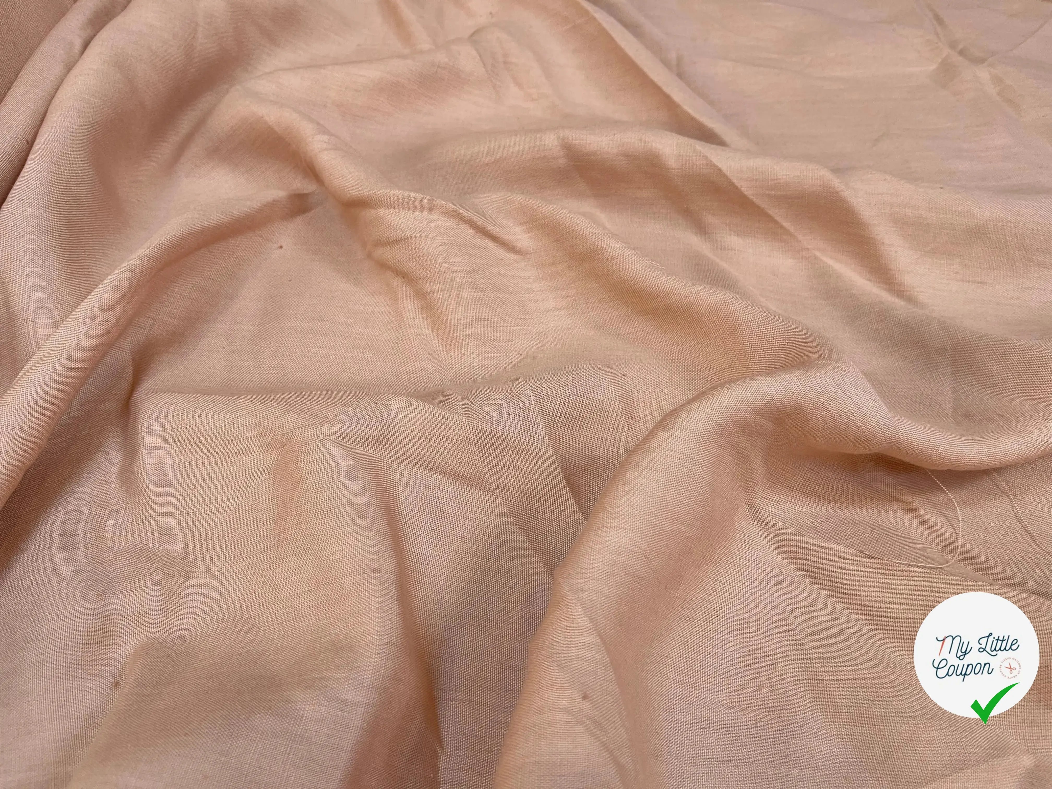 LIN VISCOSE UNIE VIEUX ROSE - My Little Coupon