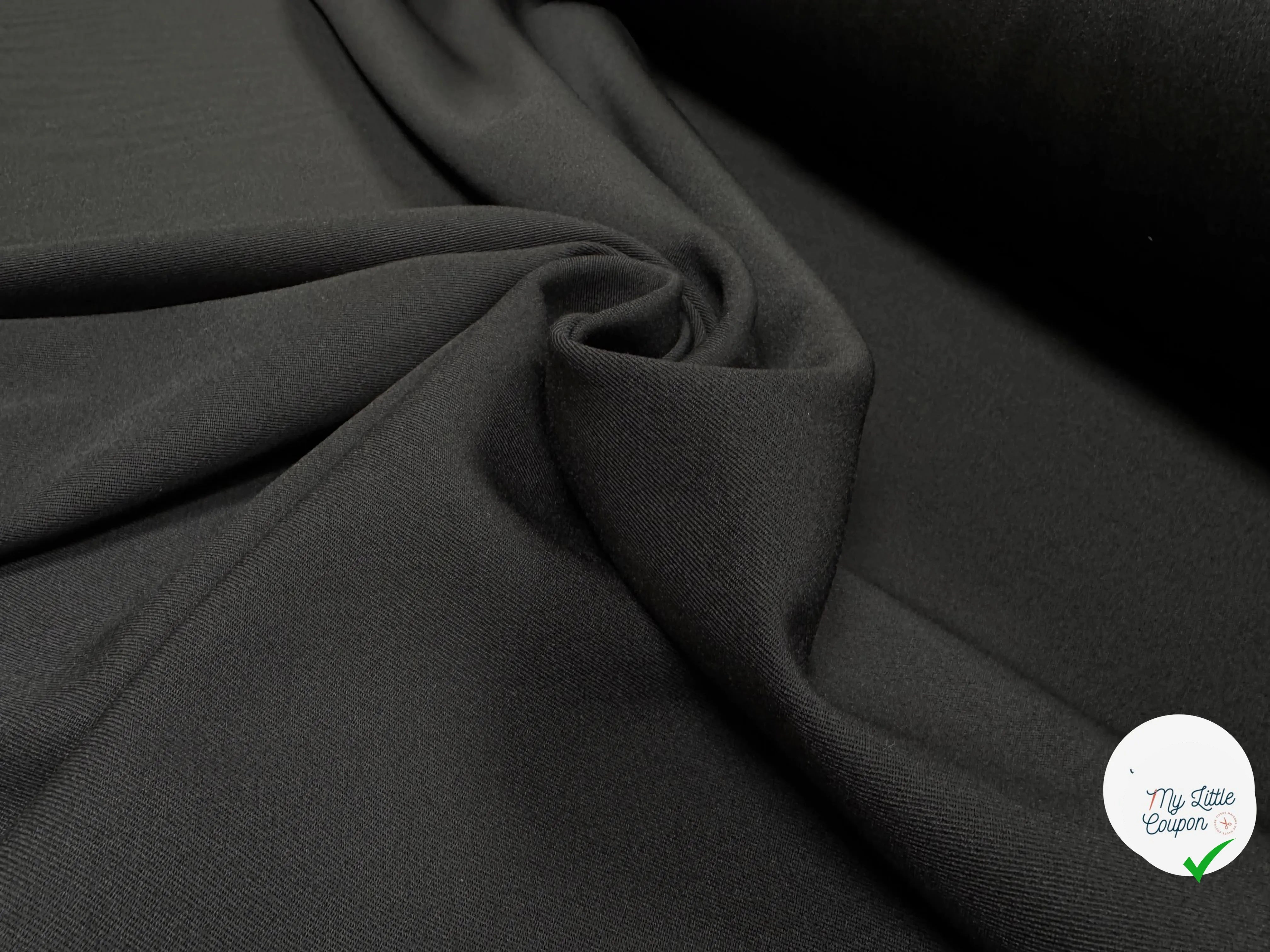 LOWER IMPACT WOOL GABARDINE, Black - My Little Coupon
