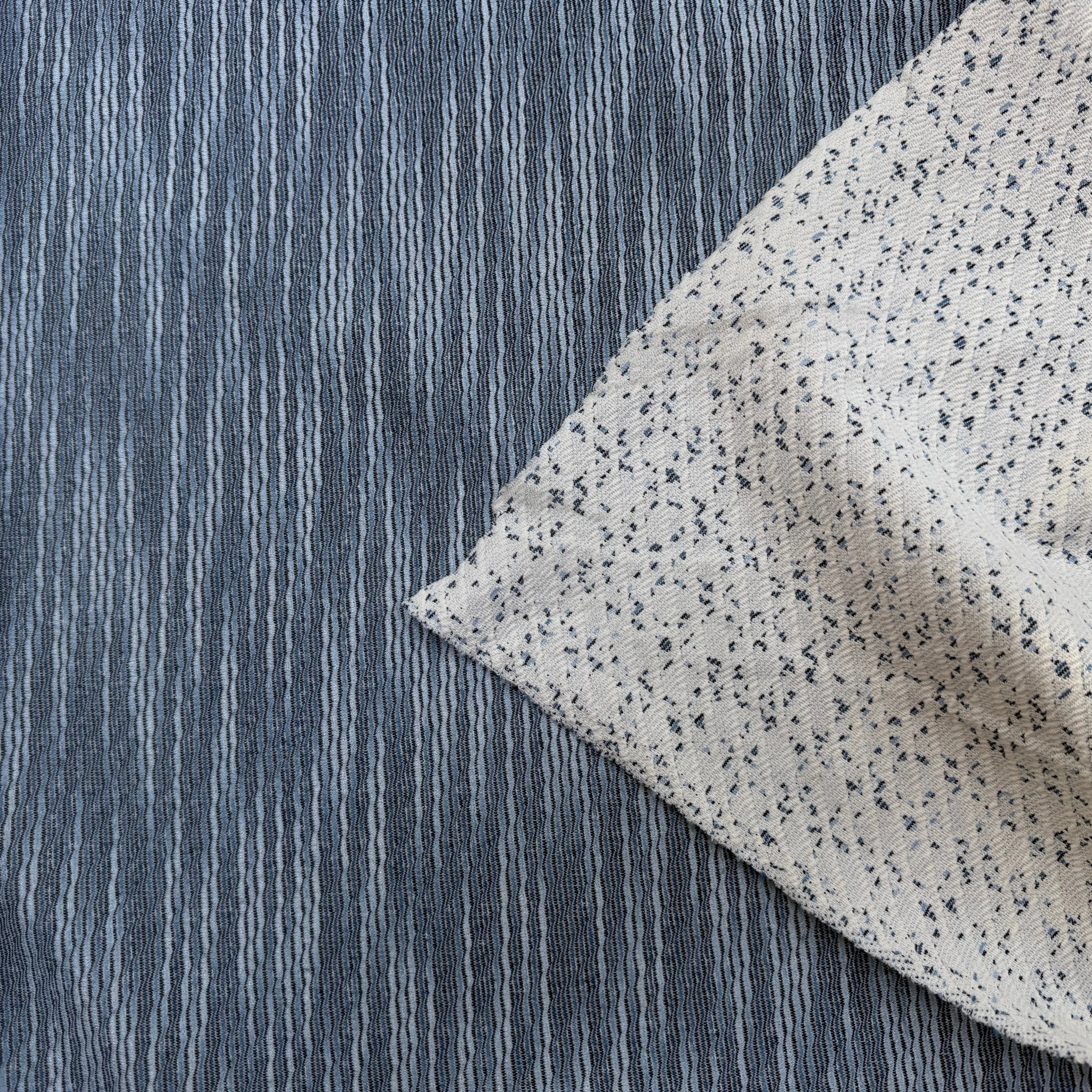 (Chute) MAILLE BELLE TENUE JACQUARD COTON BLUE - My Little Coupon