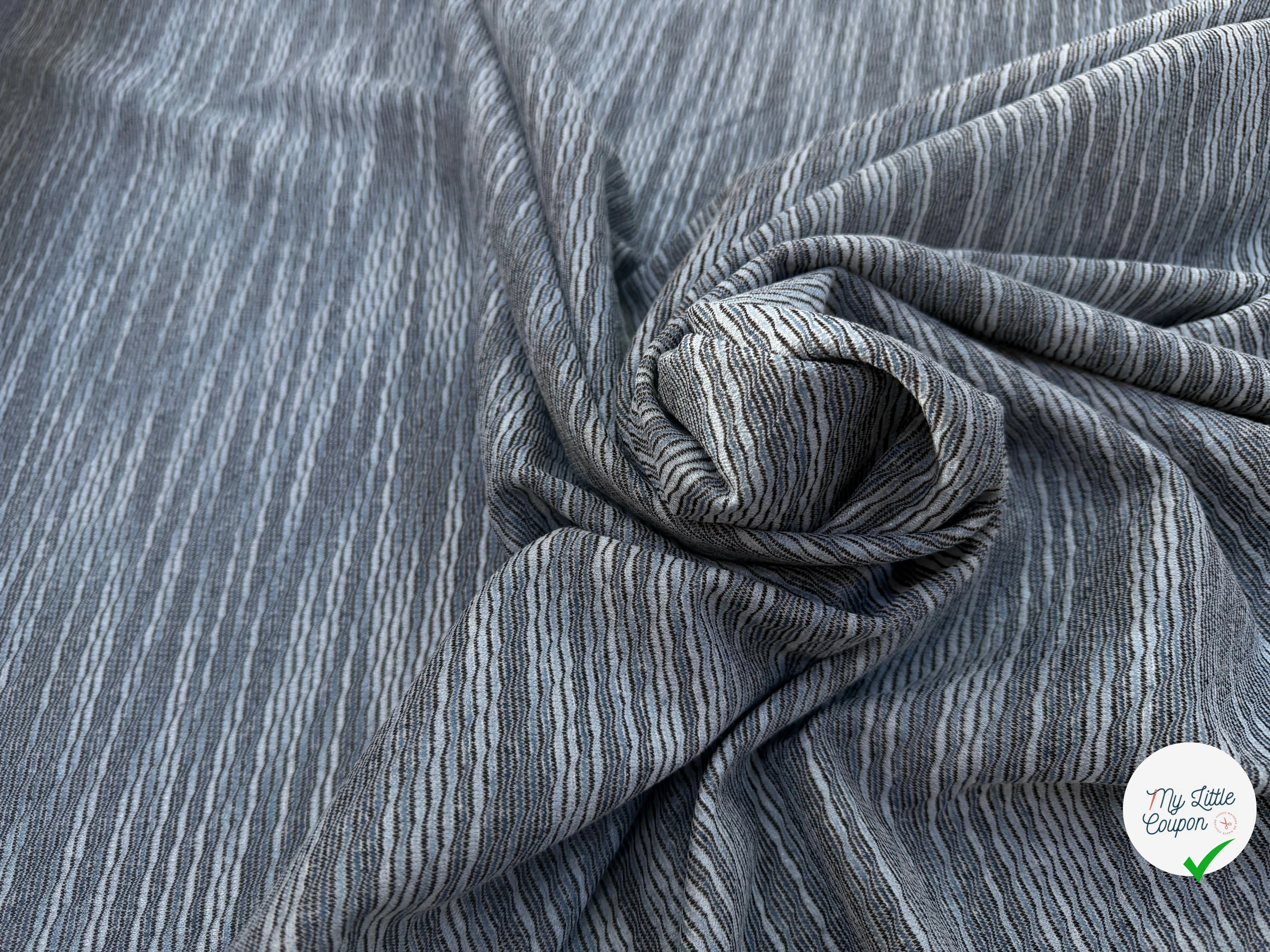 (Chute) MAILLE BELLE TENUE JACQUARD COTON BLUE - My Little Coupon