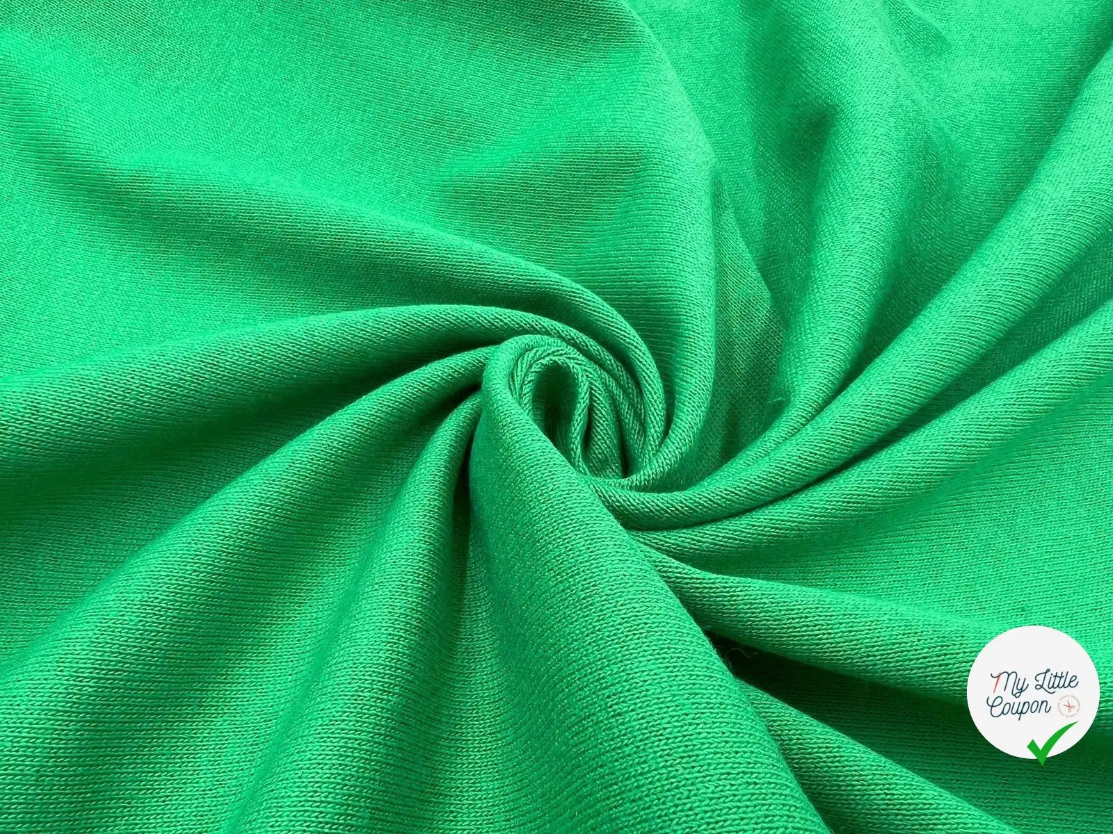 MAILLE COTON LOURDE GREEN GOLF - My Little Coupon - tissu - coudre