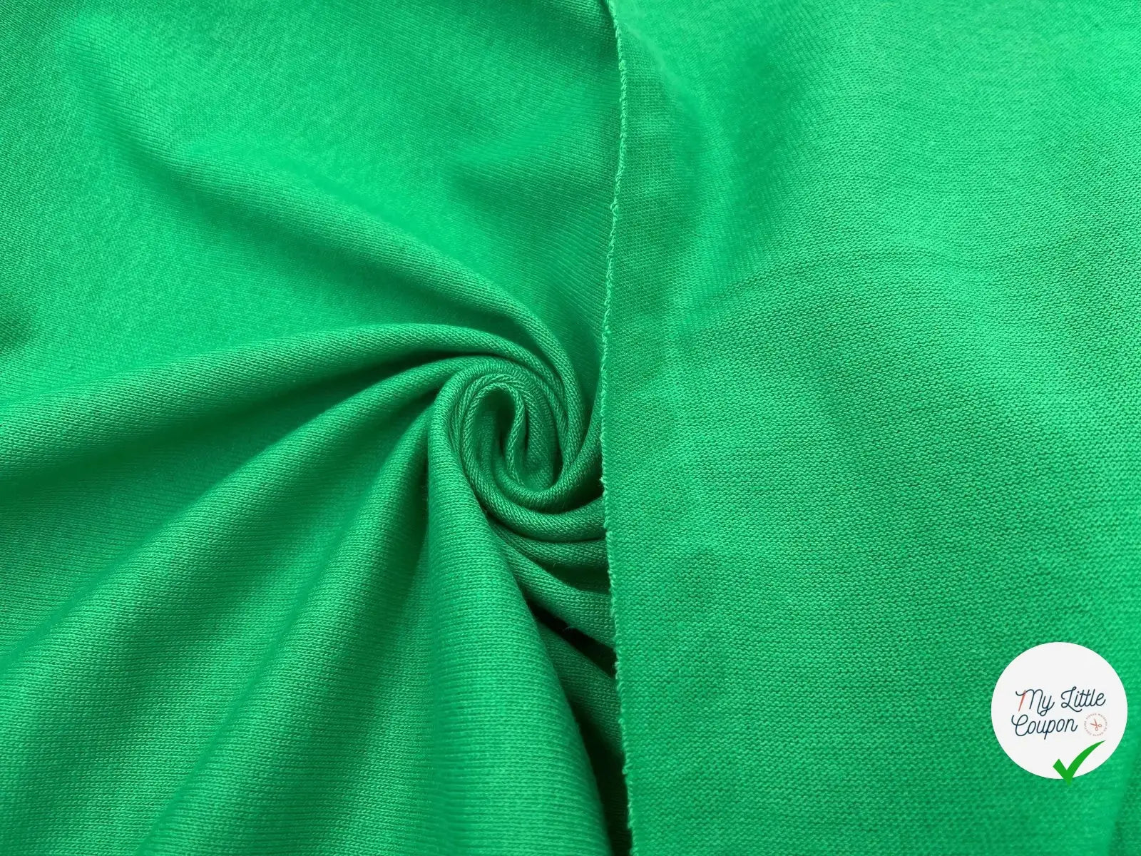 MAILLE COTON LOURDE GREEN GOLF - My Little Coupon - tissu - coudre