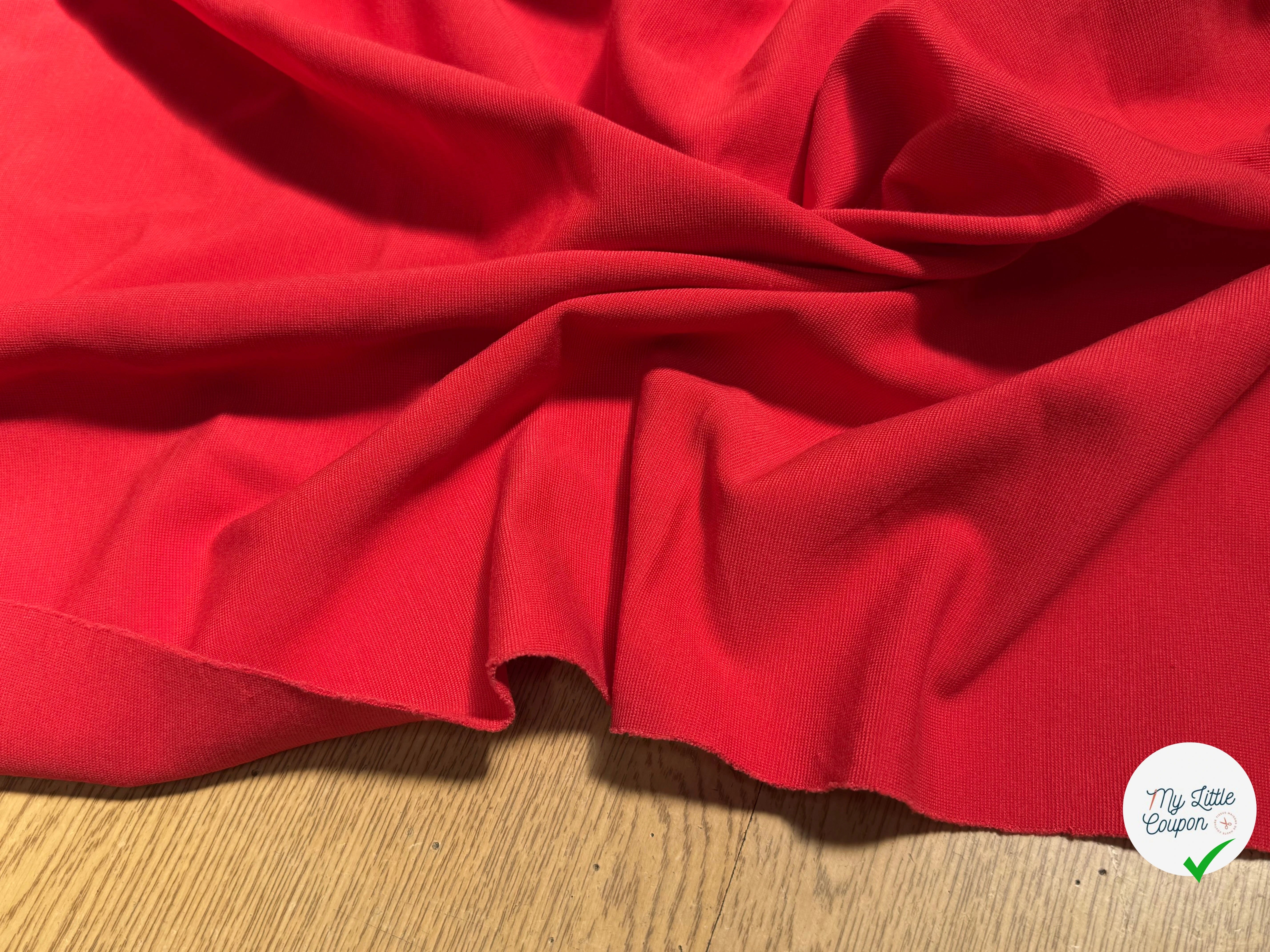 (Chute) MAILLE COTON LOURDE ROUGE ULTRA STRETCH - My Little Coupon