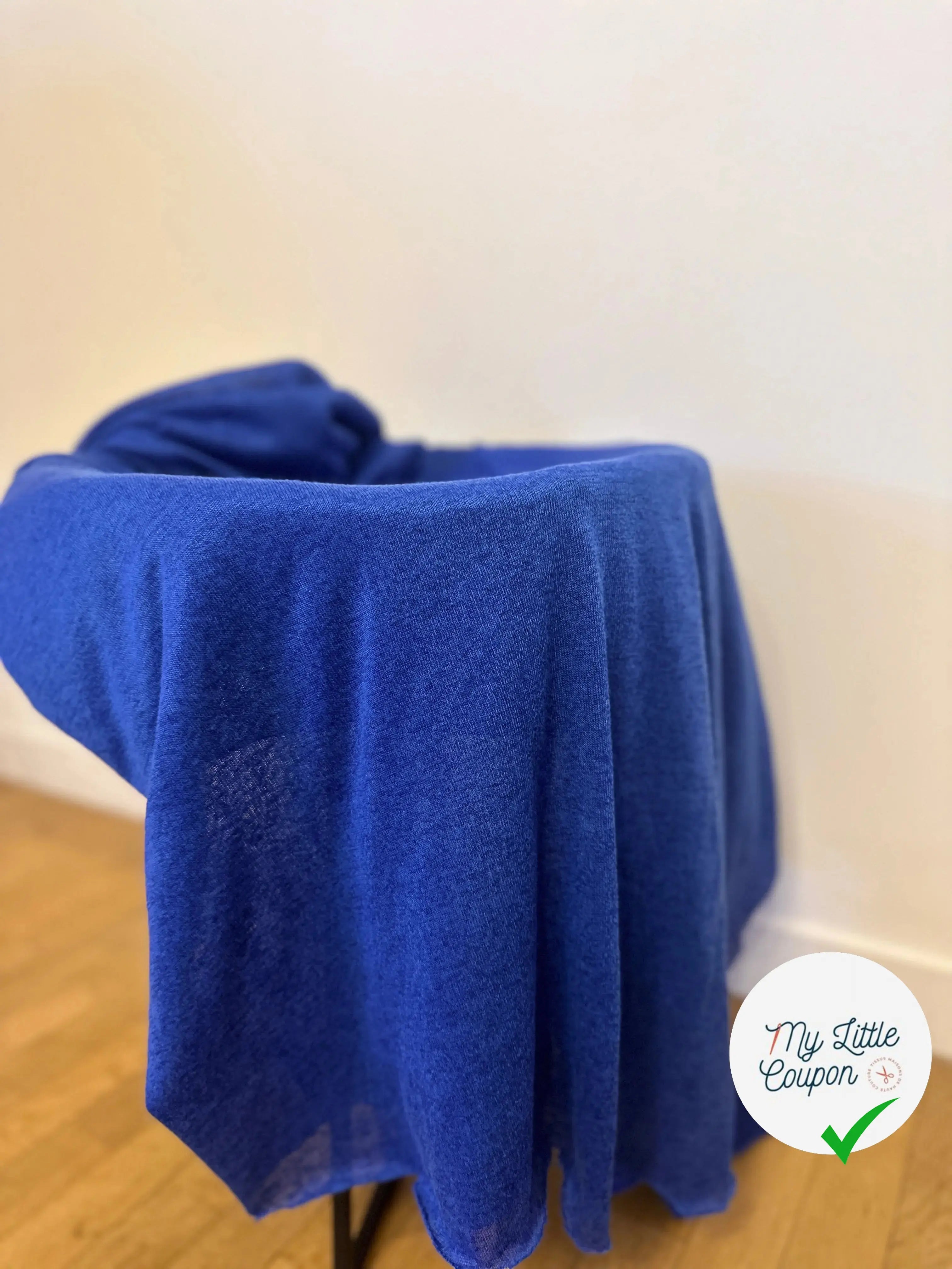 MAILLE EFFET LIN CHIC BLEU ÉLECTRIQUE - My Little Coupon