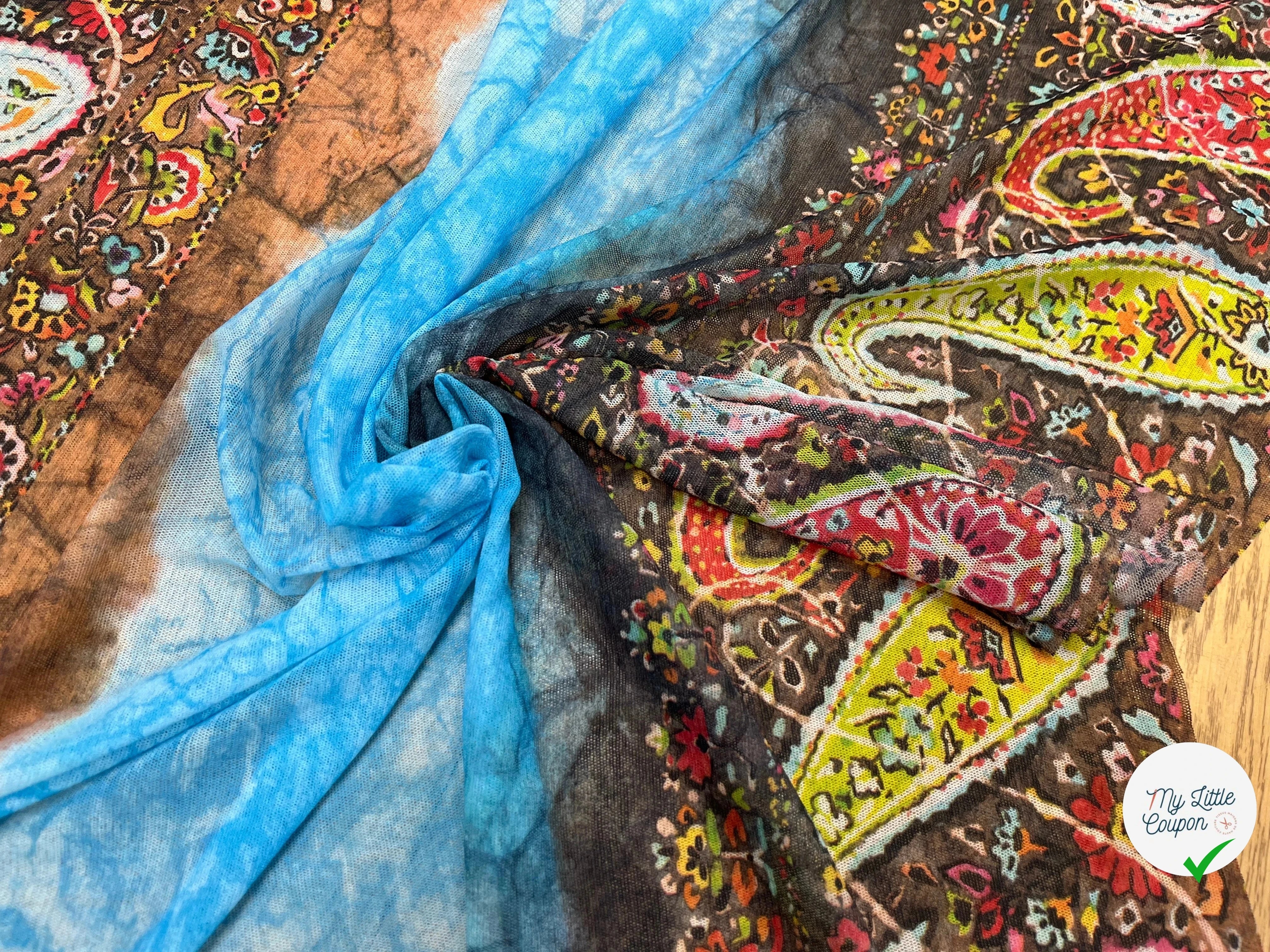 MAILLE RESILLE IMPRIMÉ PIMENT MULTICOLORES - My Little Coupon