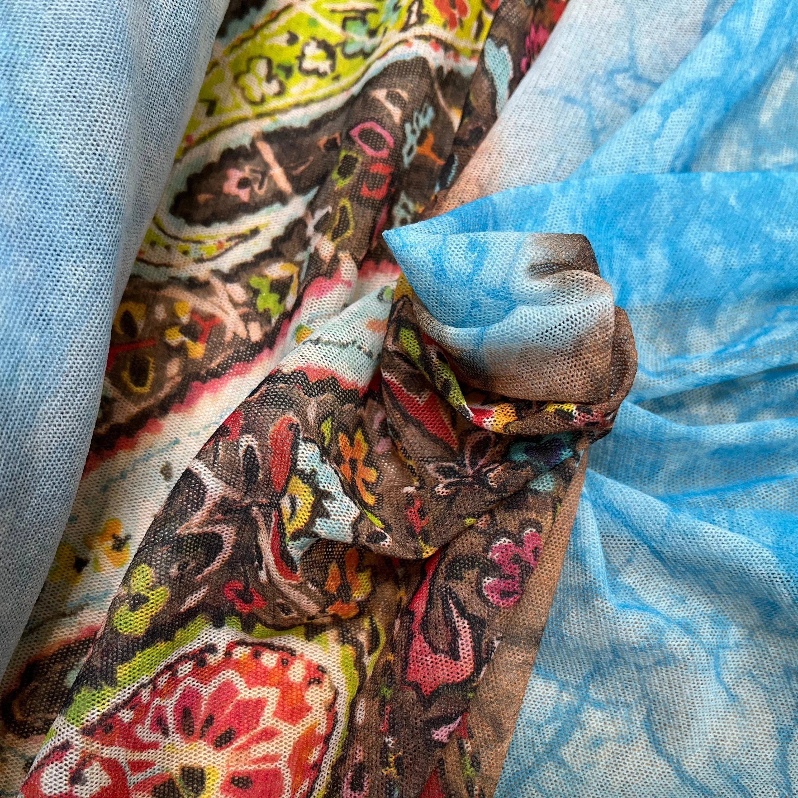 MAILLE RESILLE IMPRIMÉ PIMENT MULTICOLORES - My Little Coupon