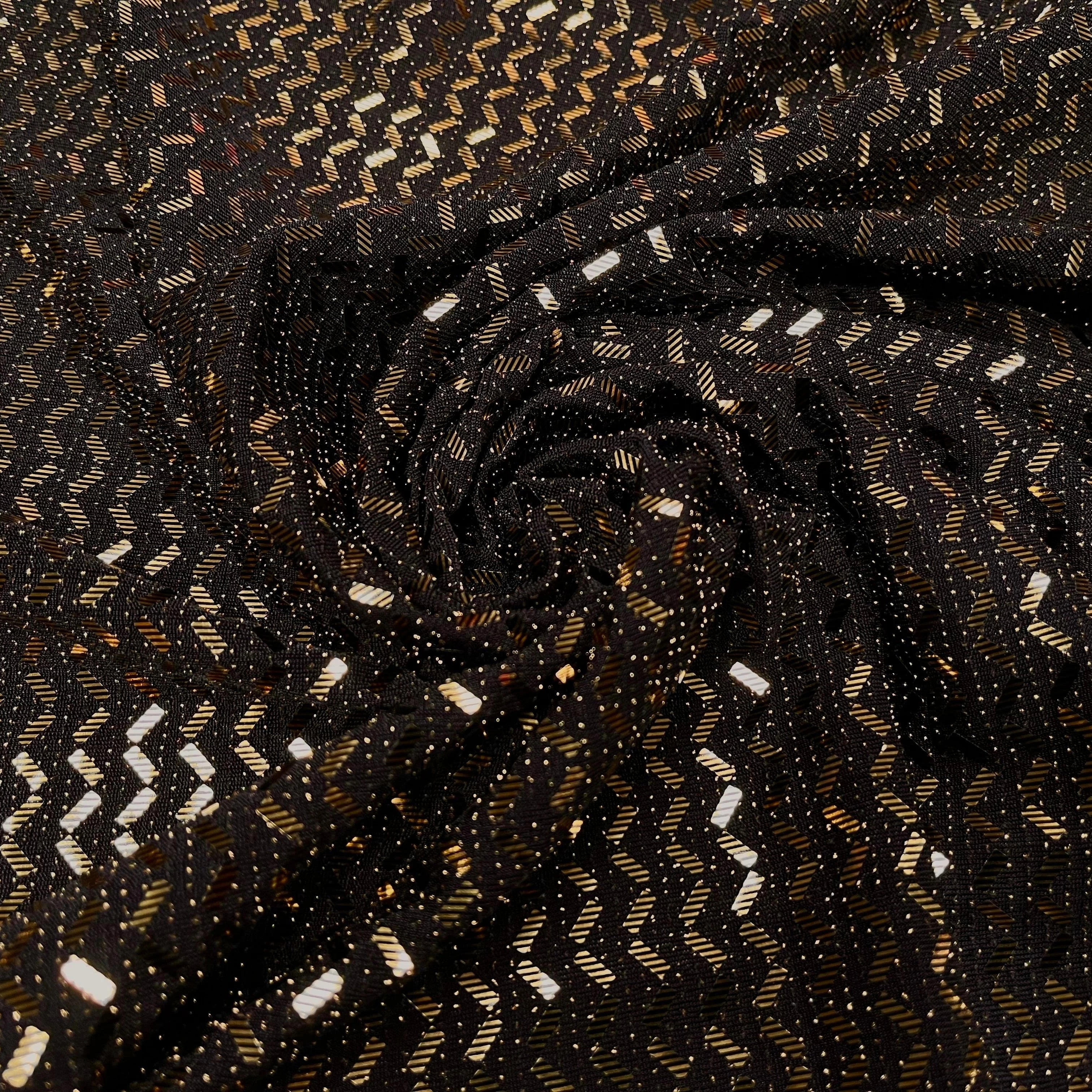 MAILLE SÉQUIN PÉTITE RECTANGLE OR EN ZIG ZAG BRILLANTE - My Little Coupon