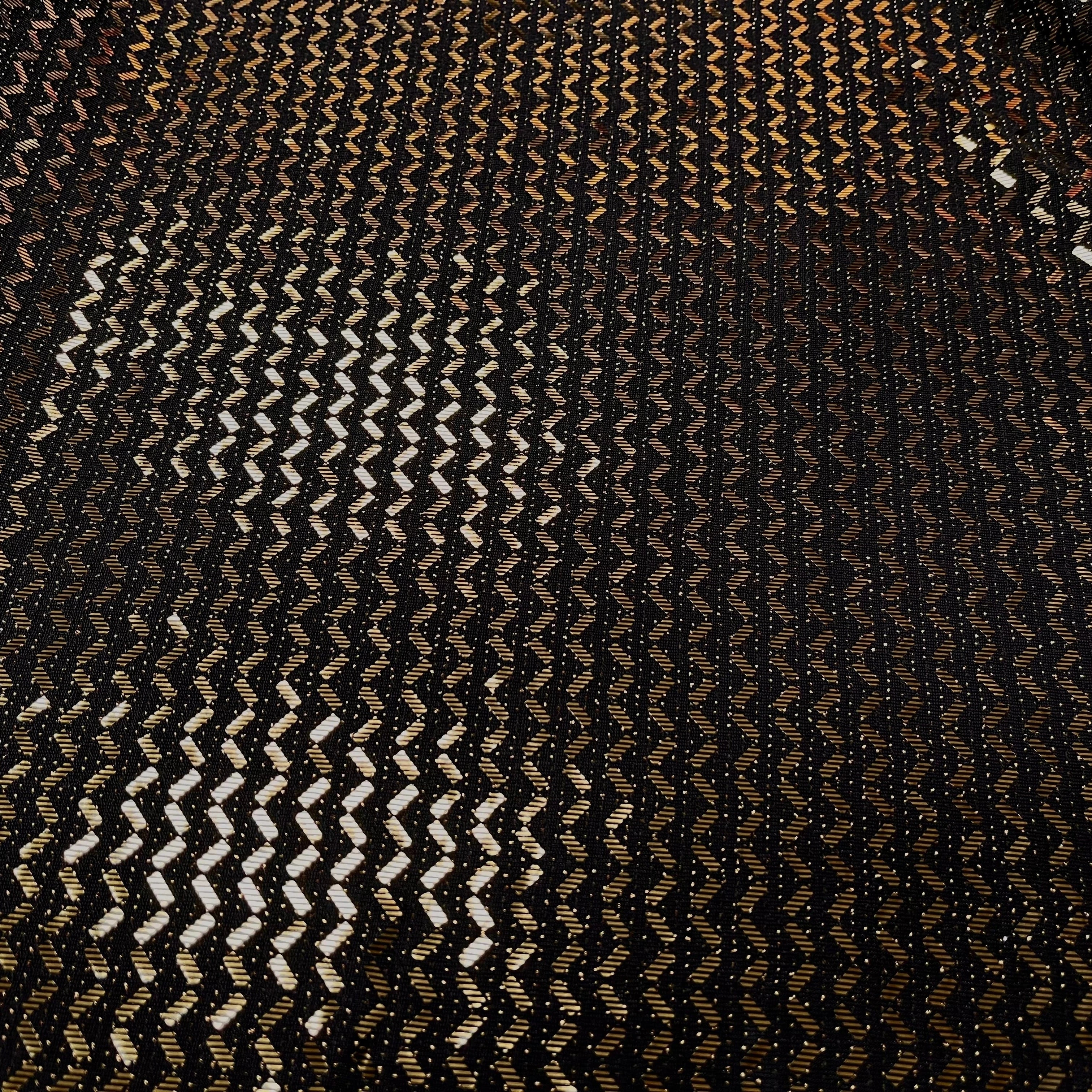 MAILLE SÉQUIN PÉTITE RECTANGLE OR EN ZIG ZAG BRILLANTE - My Little Coupon