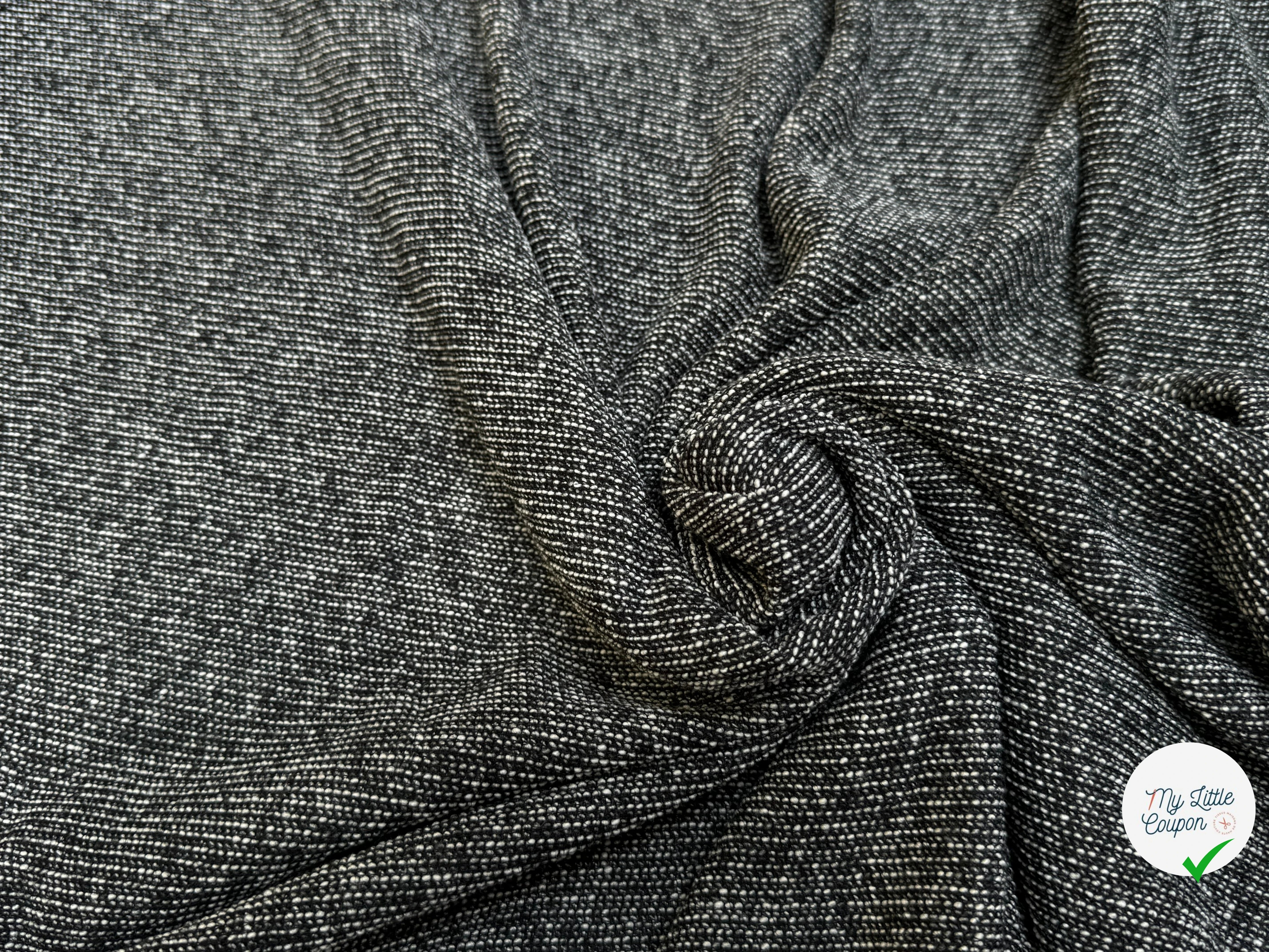 (Chute) MAILLE TRICOTÉE POLYLAINE TRÈS BELLE GRIS CHINÉ - My Little Coupon