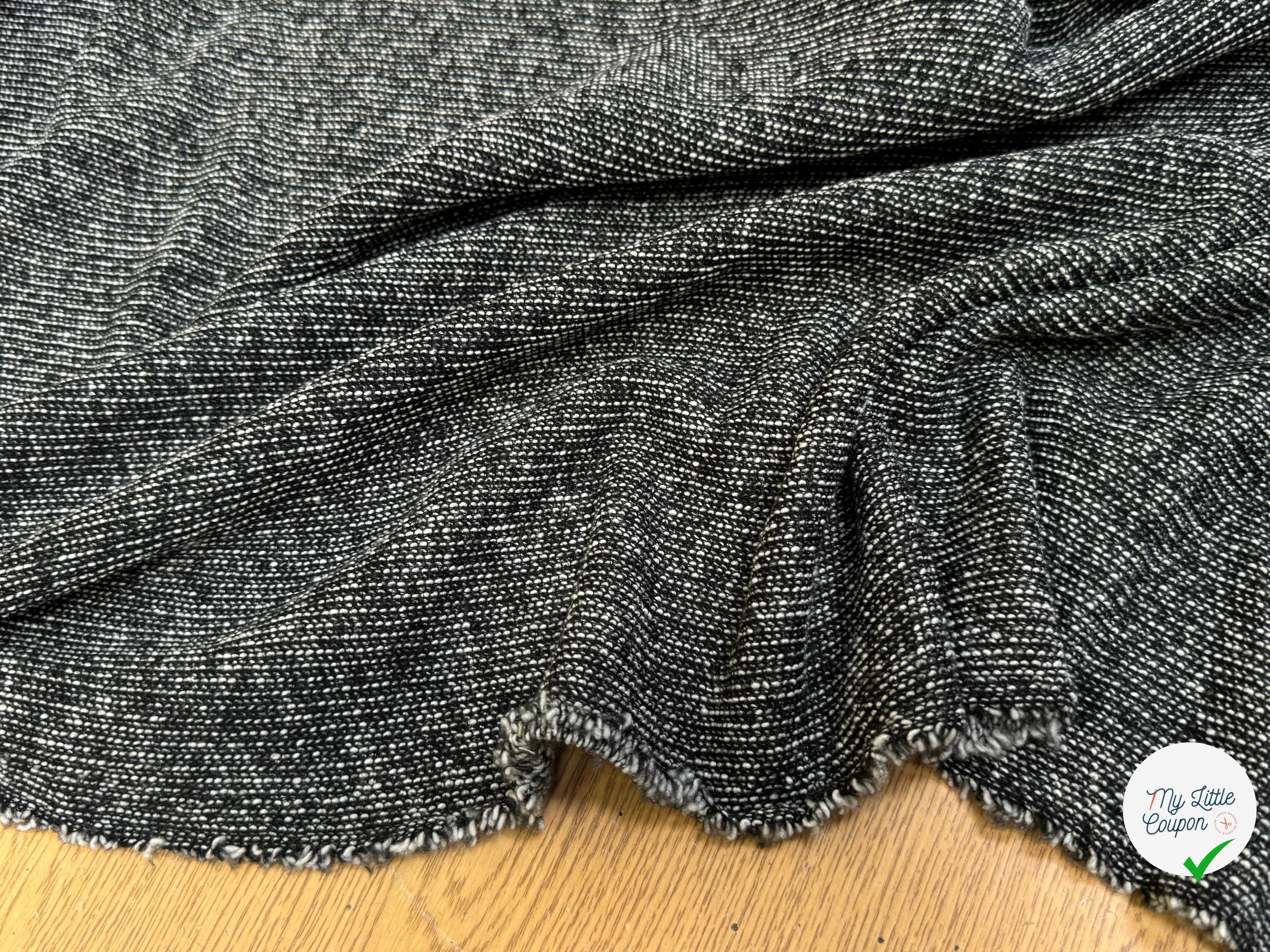 (Chute) MAILLE TRICOTÉE POLYLAINE TRÈS BELLE GRIS CHINÉ - My Little Coupon