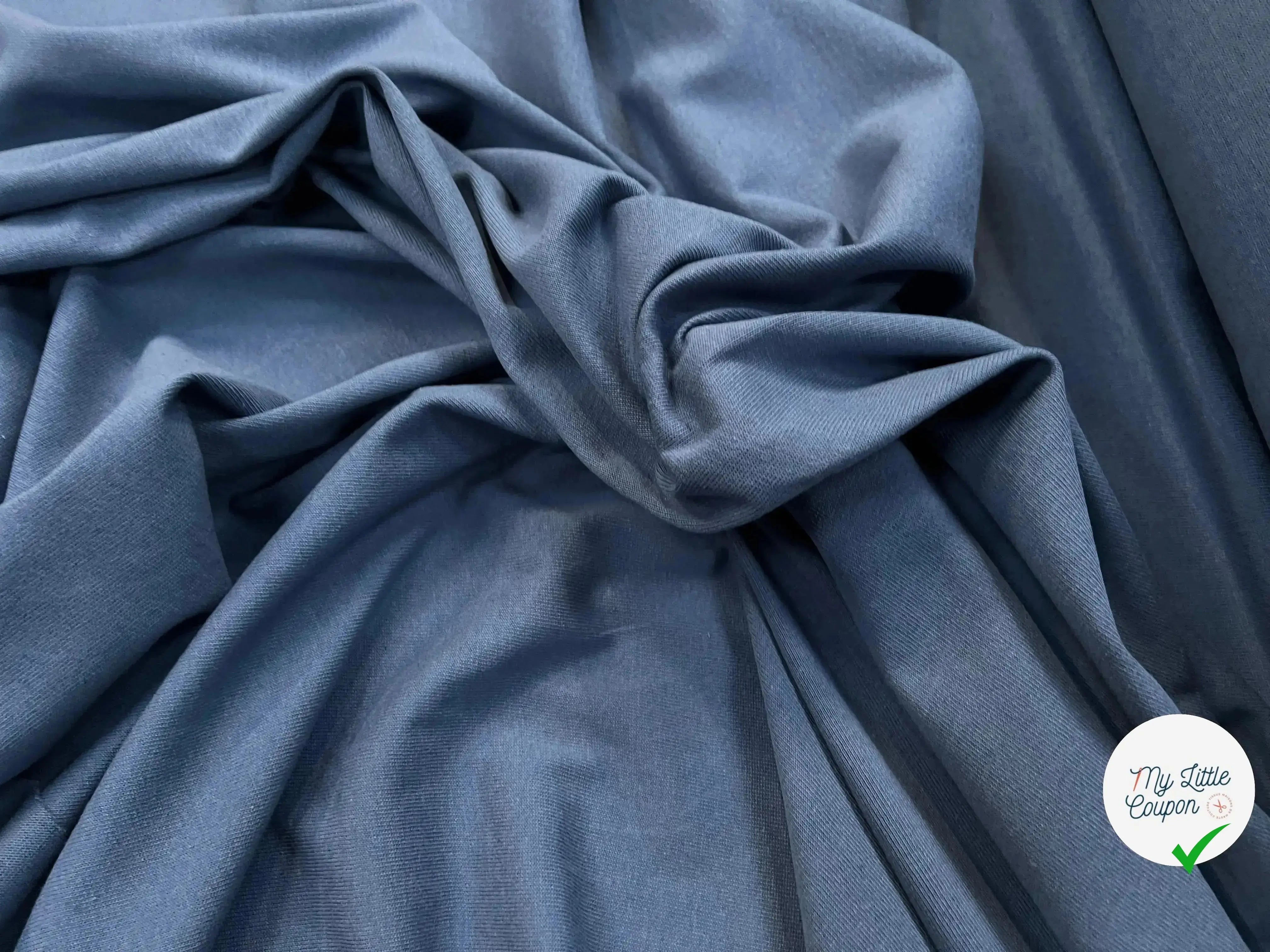 MAILLE LOURDE COTON BLEU CÉRULÉEN - My Little Coupon