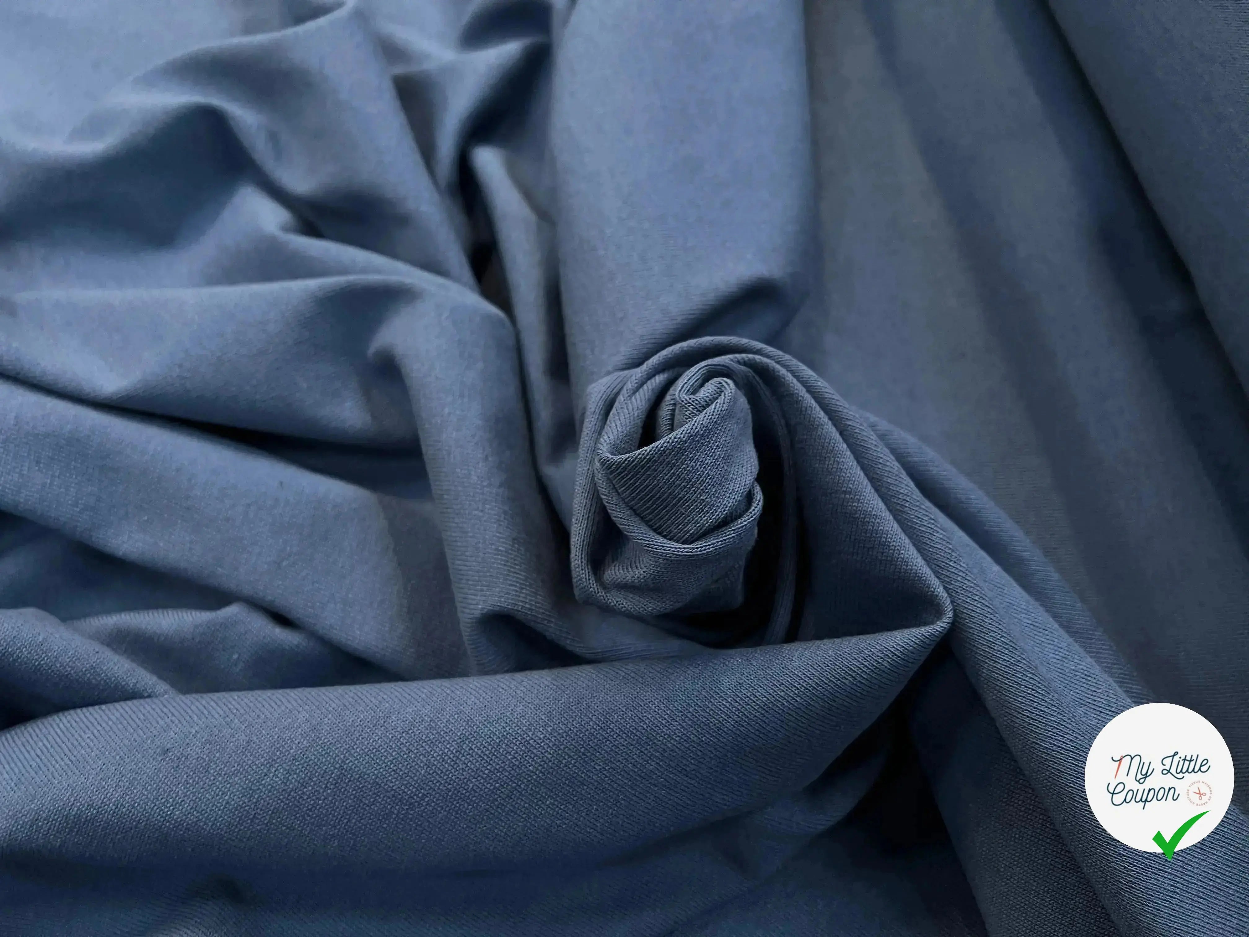 MAILLE LOURDE COTON BLEU CÉRULÉEN - My Little Coupon