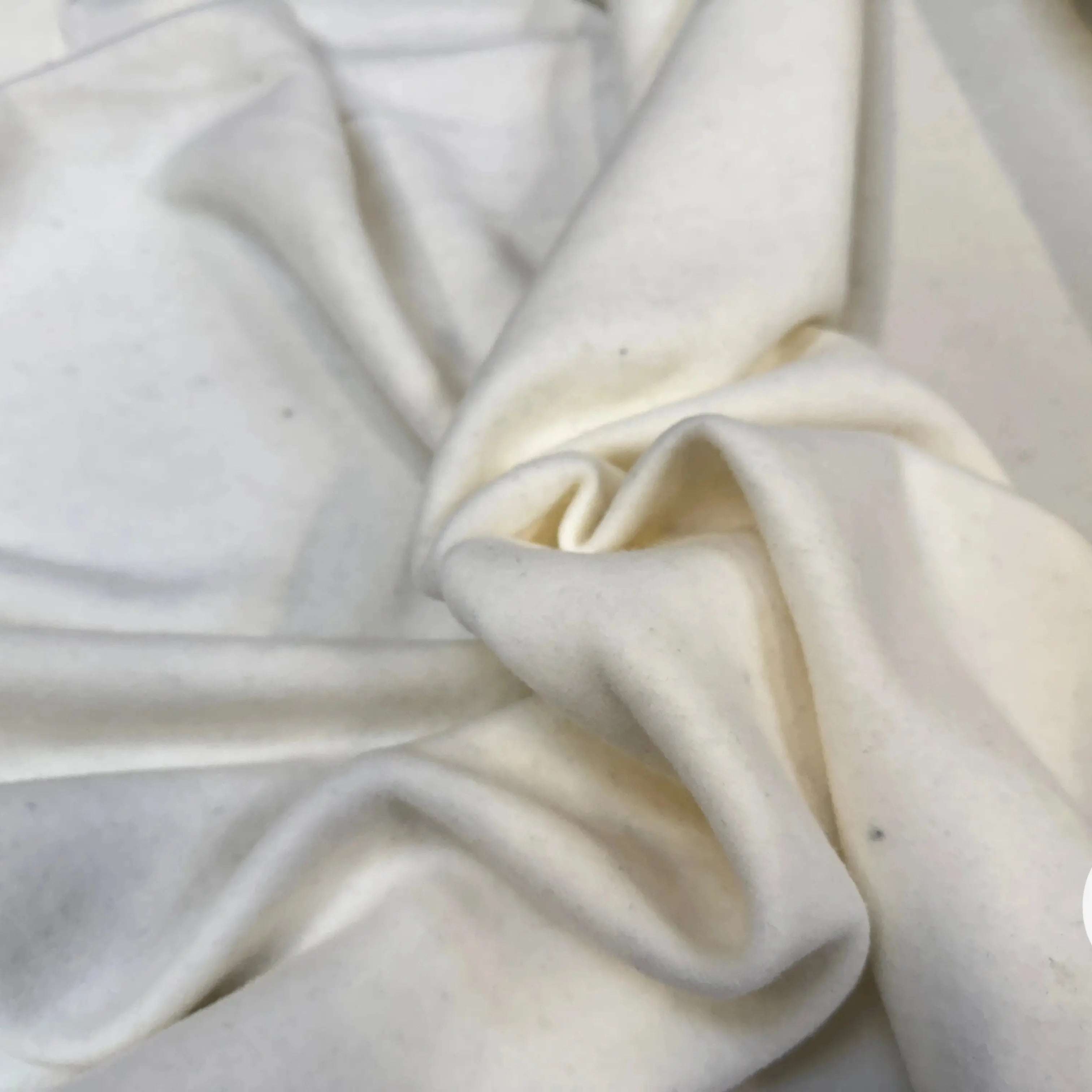 MOLLETON GRATTÉ 70% COTON ÉCRU TOUT DOUX - My Little Coupon