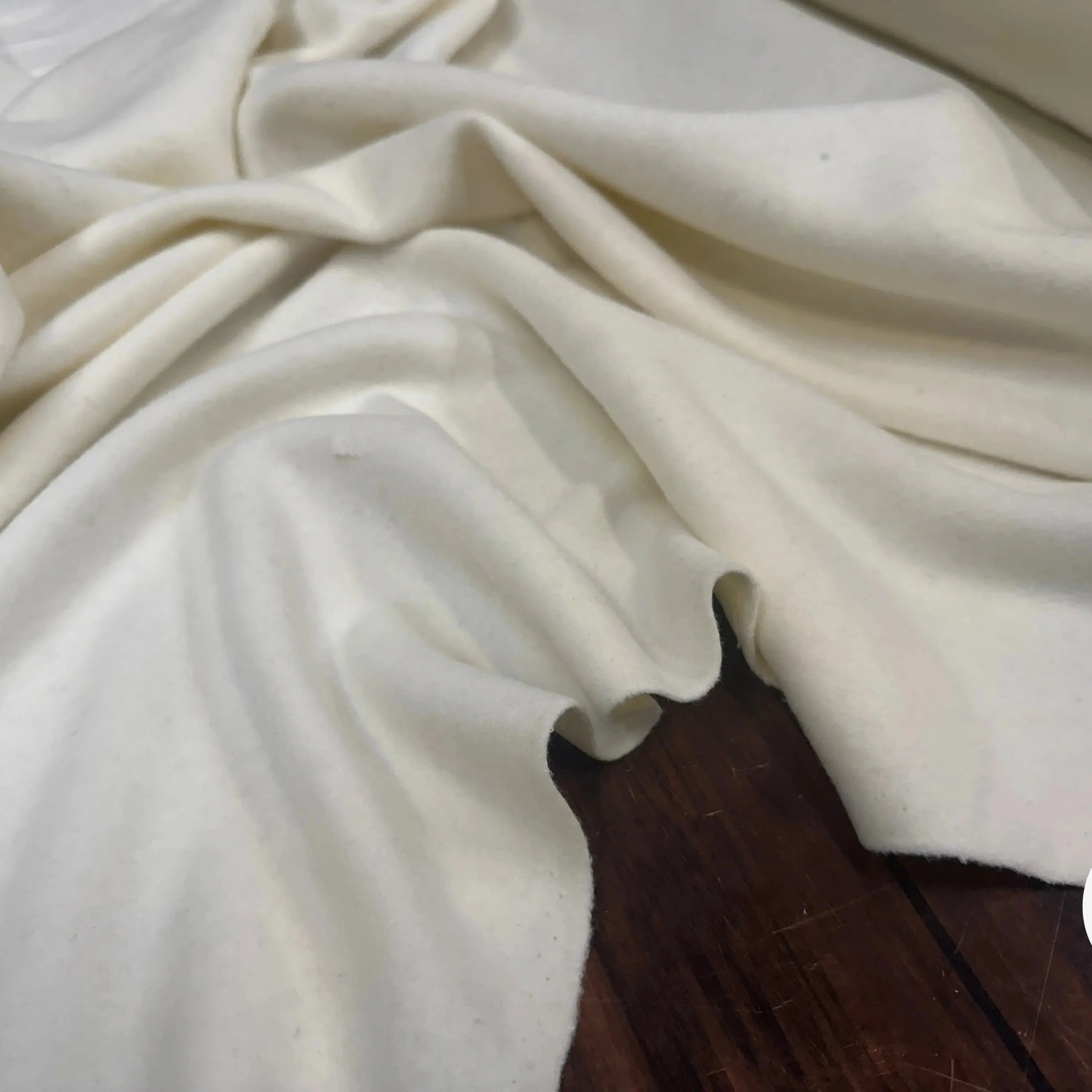 MOLLETON GRATTÉ 70% COTON ÉCRU TOUT DOUX - My Little Coupon