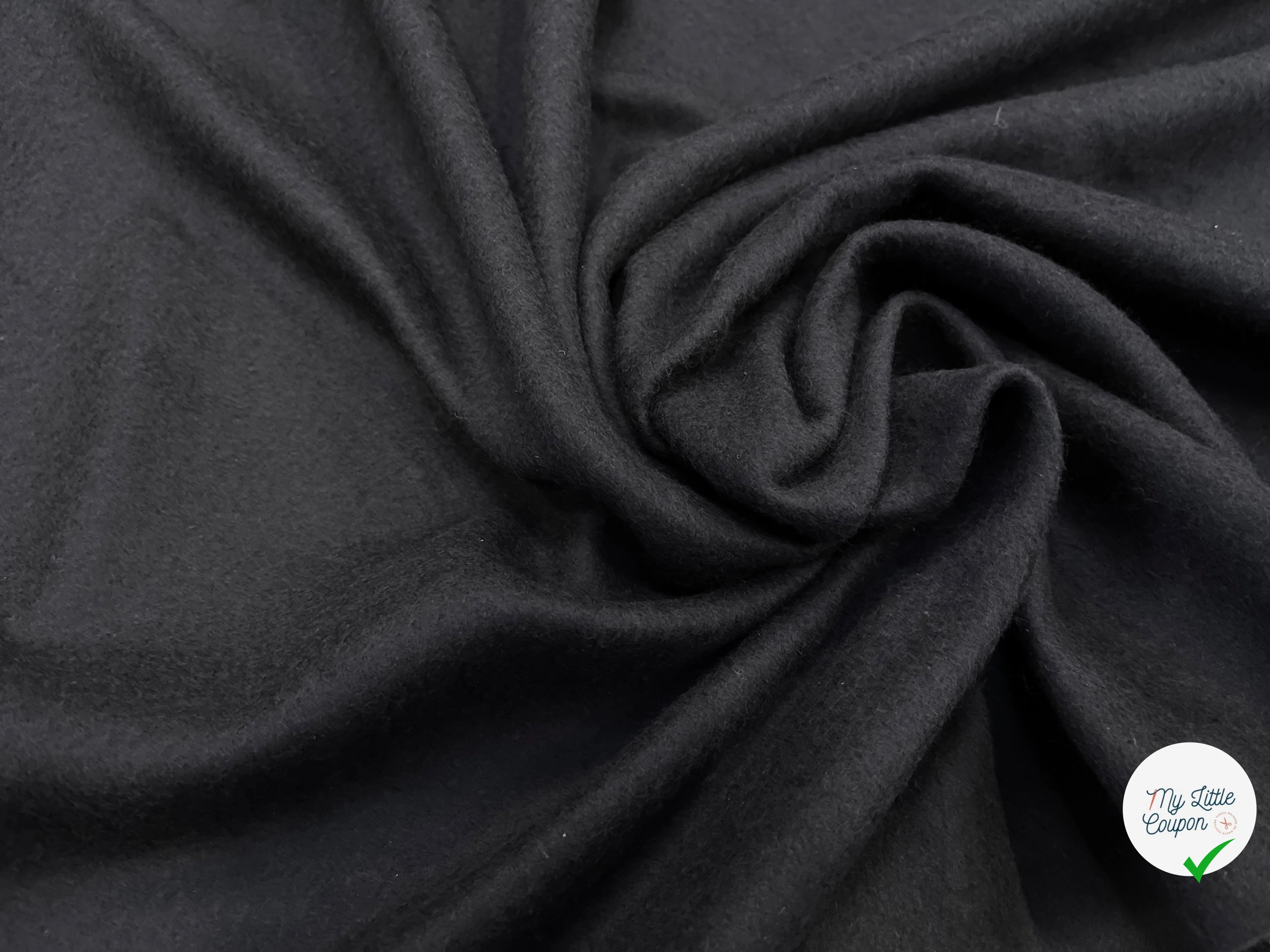 (Chute) MOLLETON LÉGER ULTRA DOUX NOIR (ULTRA PREMIUM) - My Little Coupon